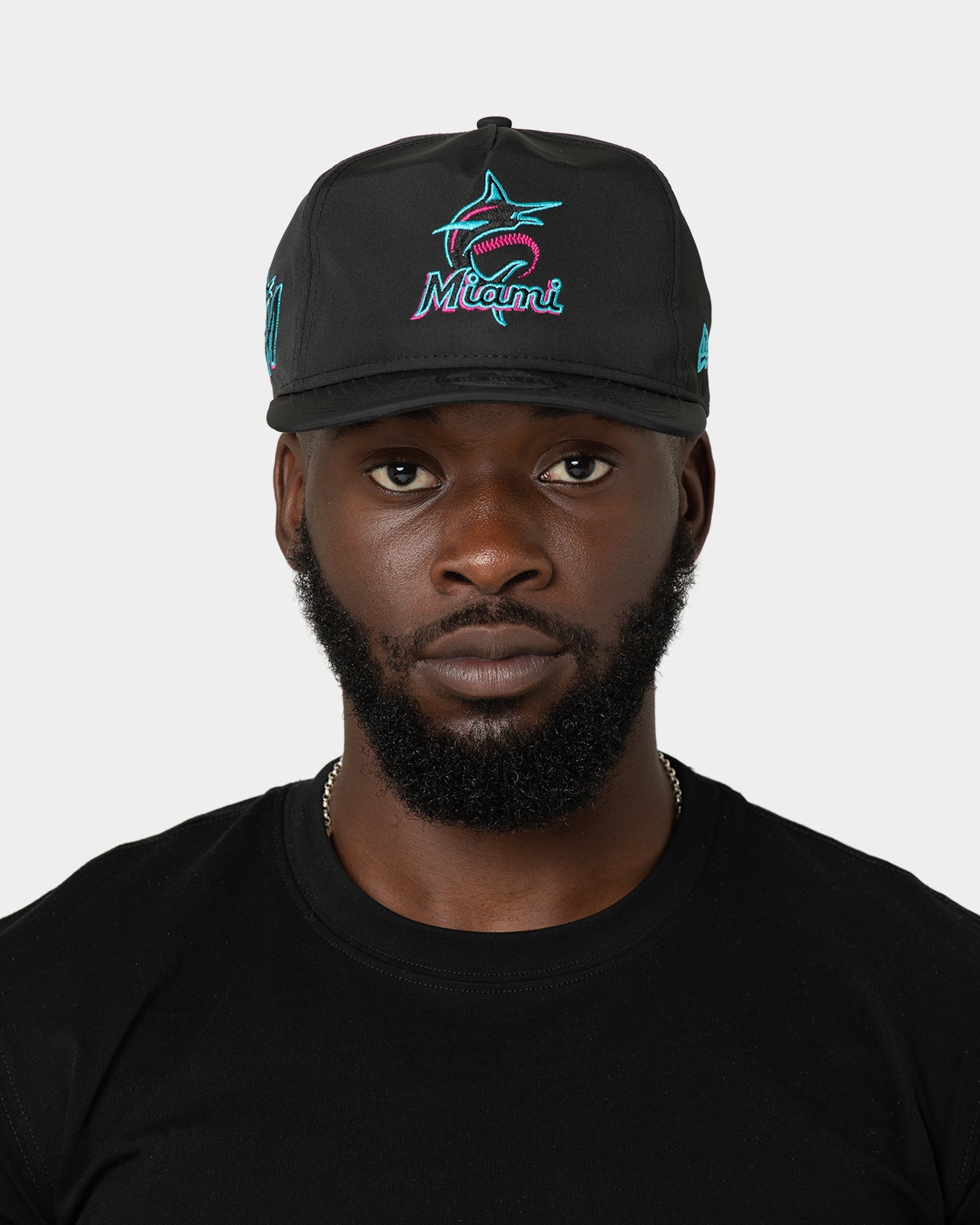 New Era Miami Marlins 'Neon Nights' Prolight Old Golfer Snapback Black/Neon