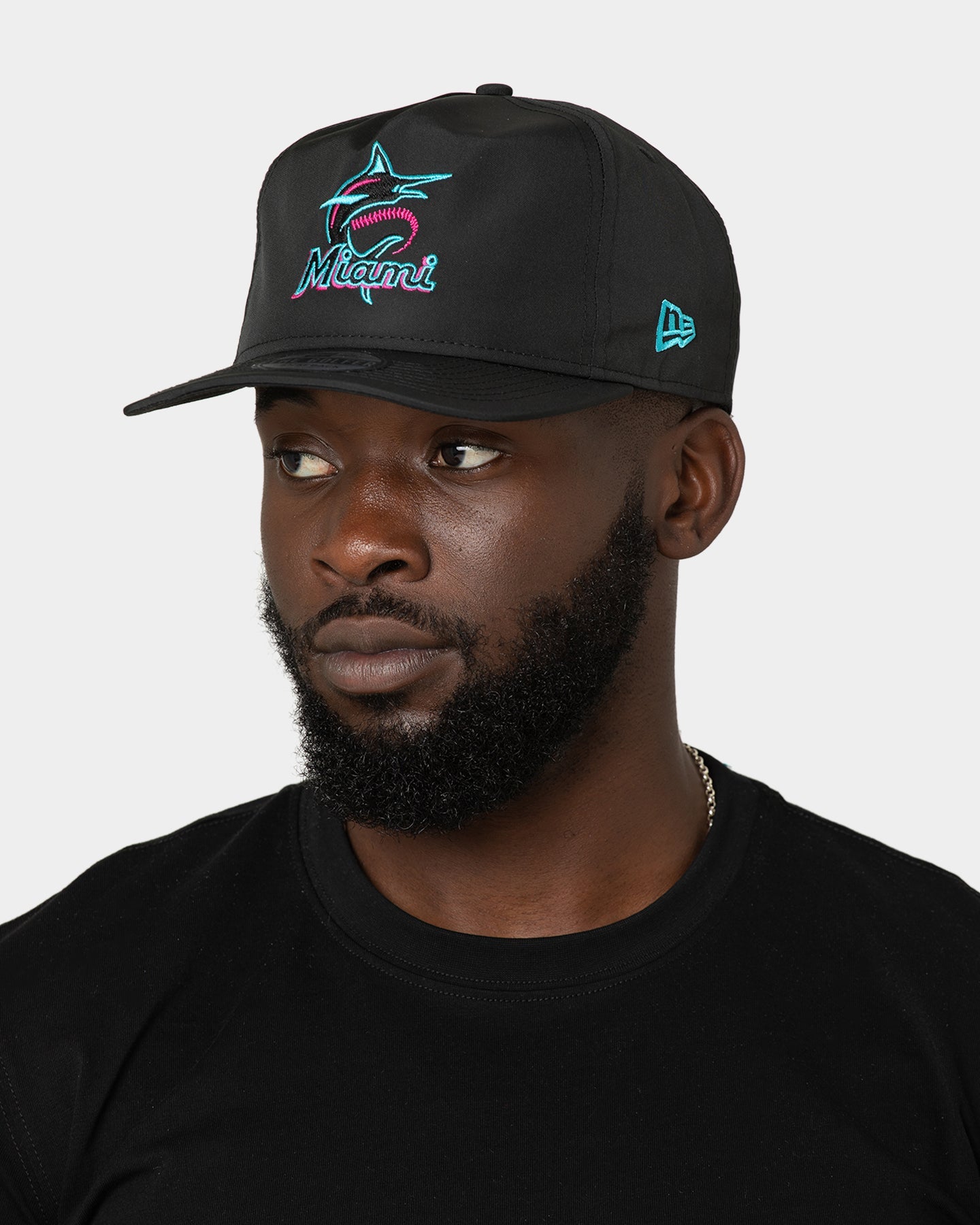 New Era Miami Marlins 'Neon Nights' Prolight Old Golfer Snapback Black/Neon