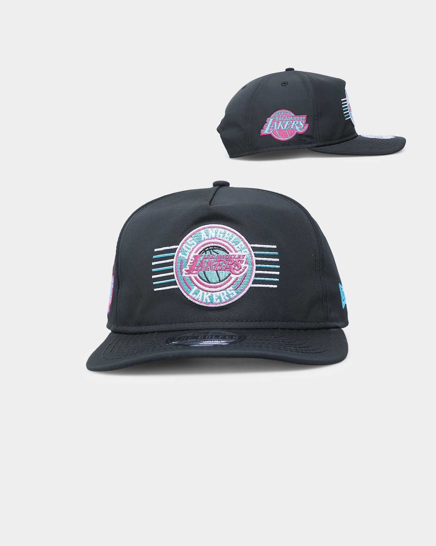 New Era Los Angeles Lakers 'Neon Nights' Prolight Old Golfer Snapback Black/Neon