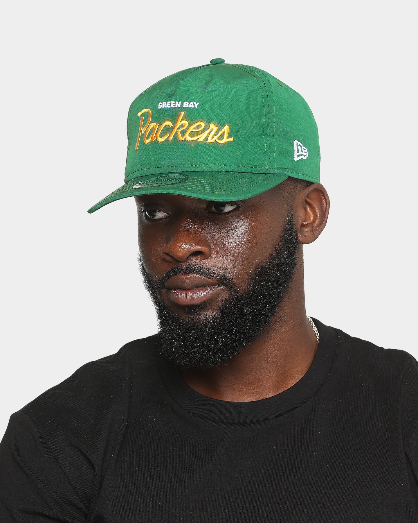New Era Green Bay Packers 'Team Script' Prolight Old Golfer Snapback Original Team Colours