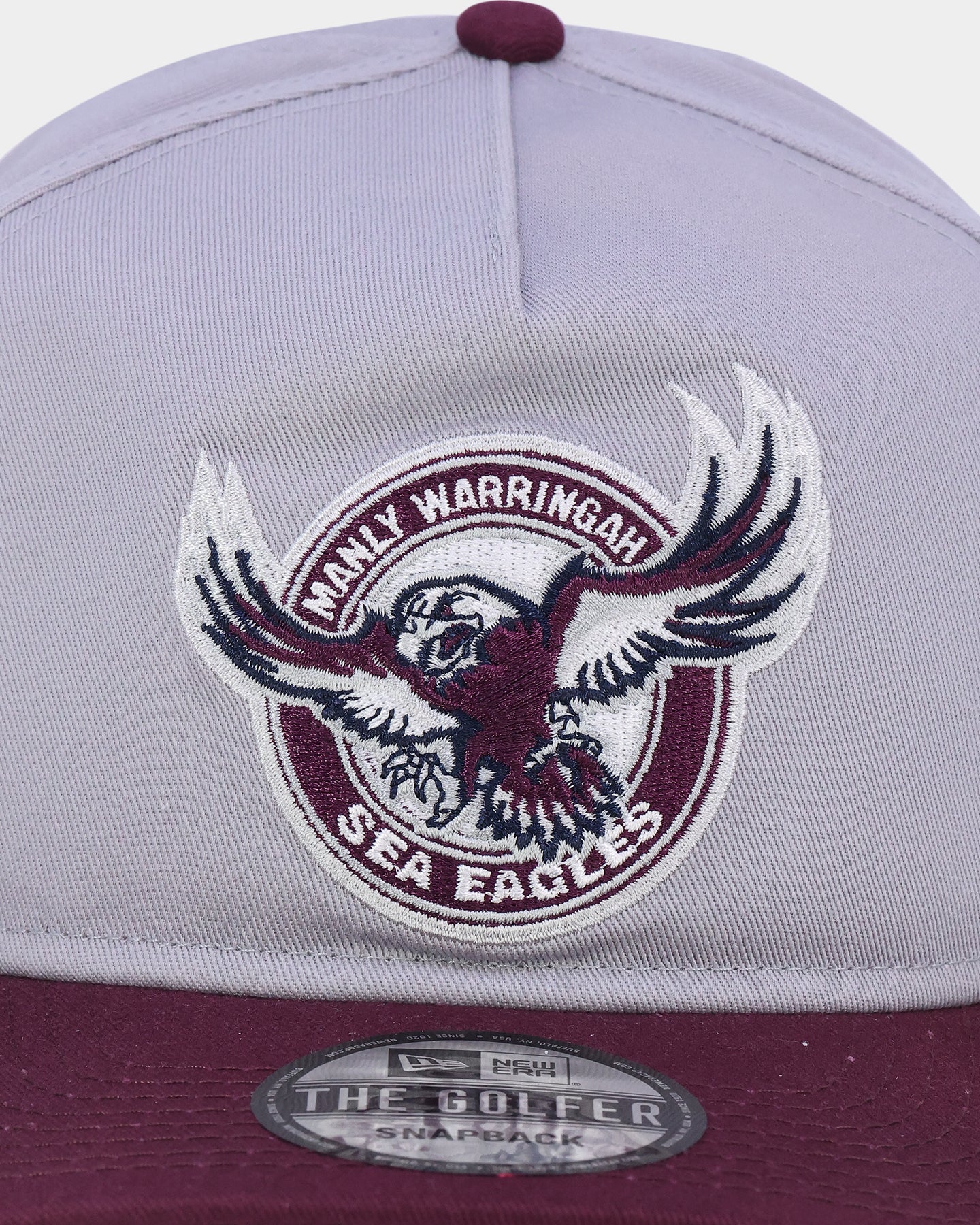 New Era Manly Warringah Sea Eagles NRL '22 Old Golfer Snapback Dark Purple