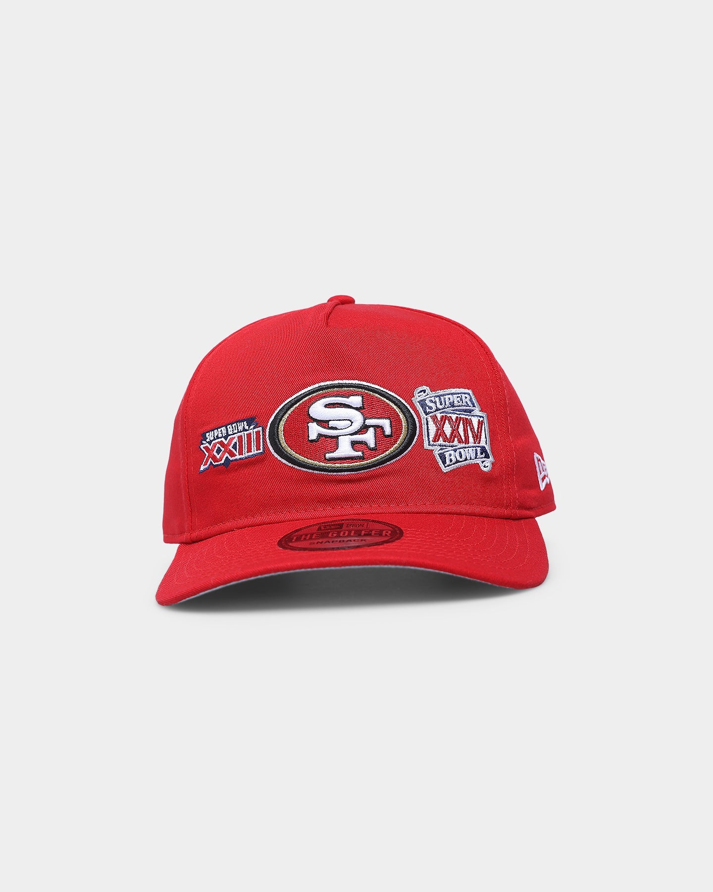 New Era San Francisco 49ers 'Super Bowl Past Champions' Old Golfer Strapback Red