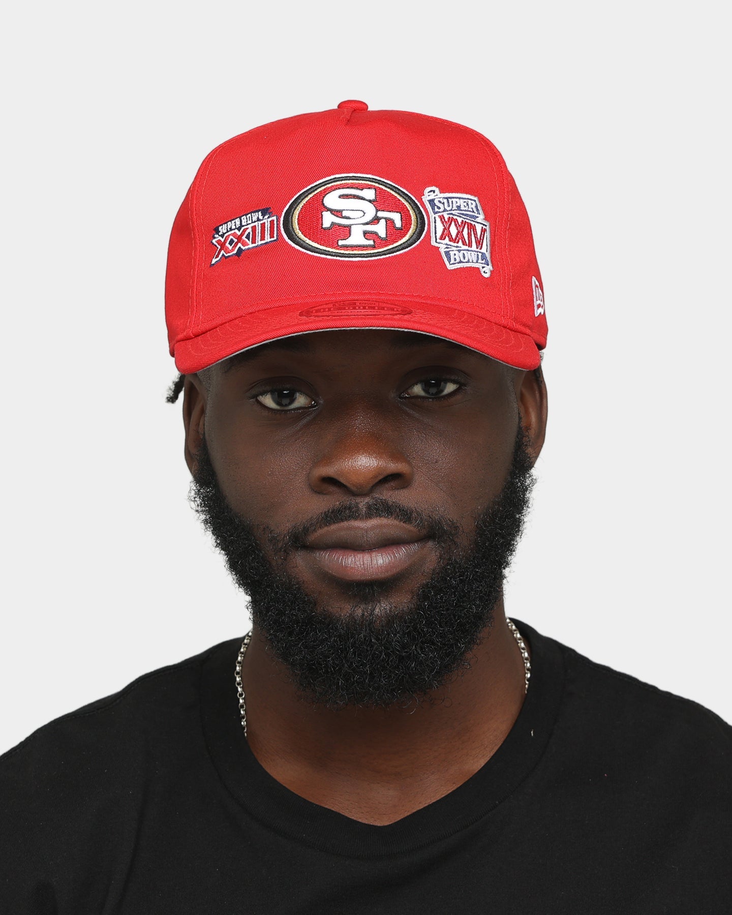 New Era San Francisco 49ers 'Super Bowl Past Champions' Old Golfer Strapback Red