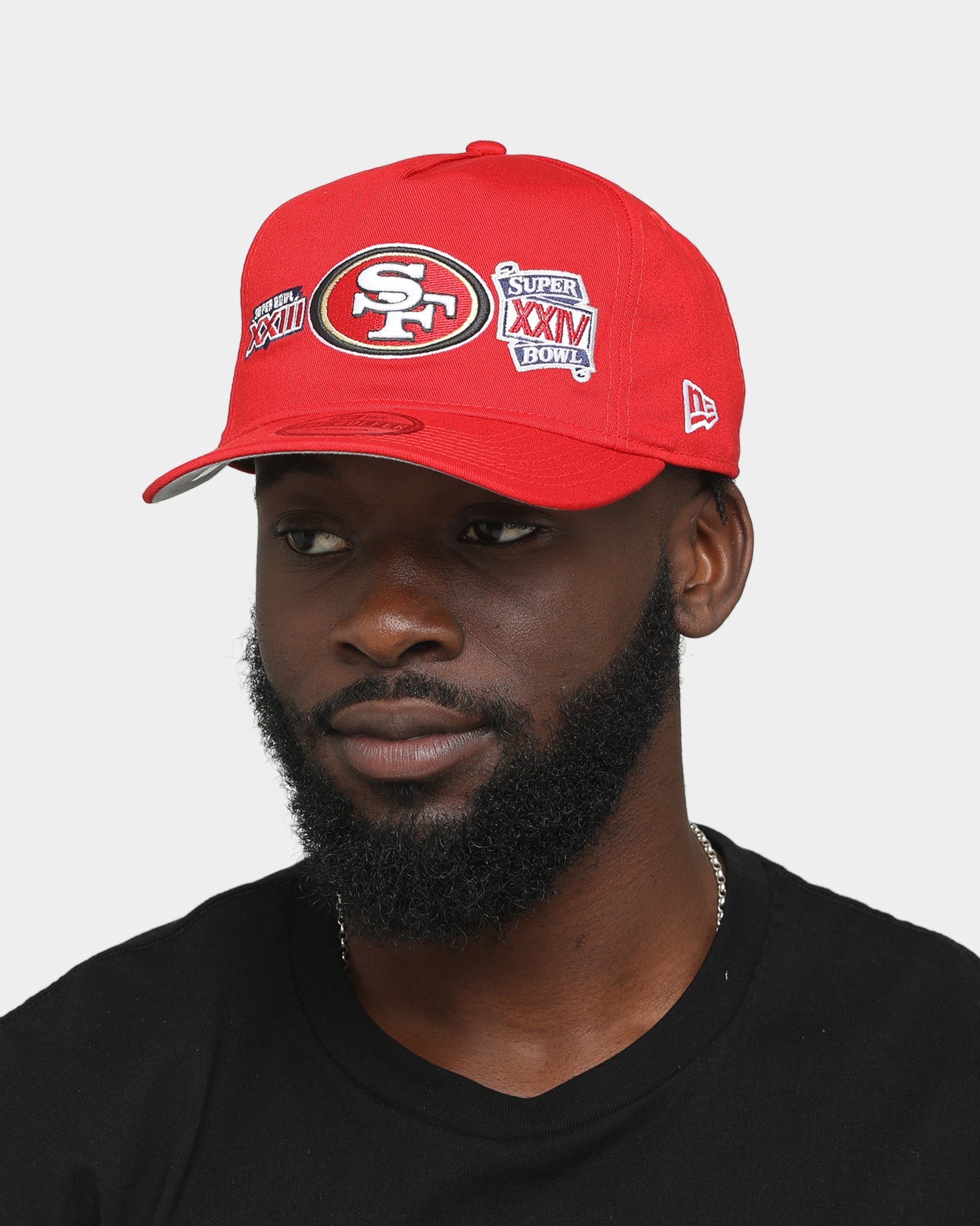 New Era San Francisco 49ers 'Super Bowl Past Champions' Old Golfer Strapback Red