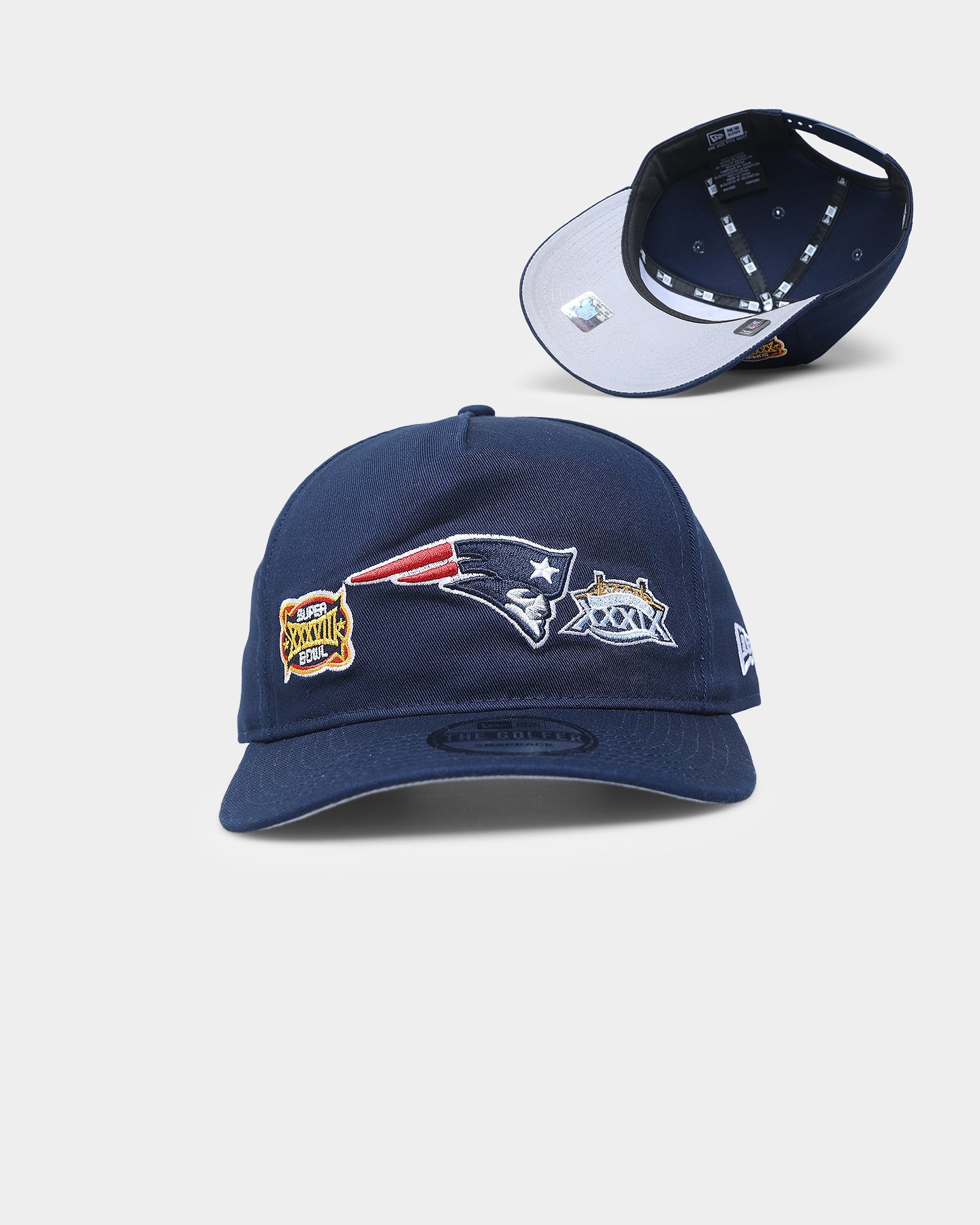 New Era New England Patriots 'Super Bowl Past Champions' Old Golfer Strapback Navy Blue