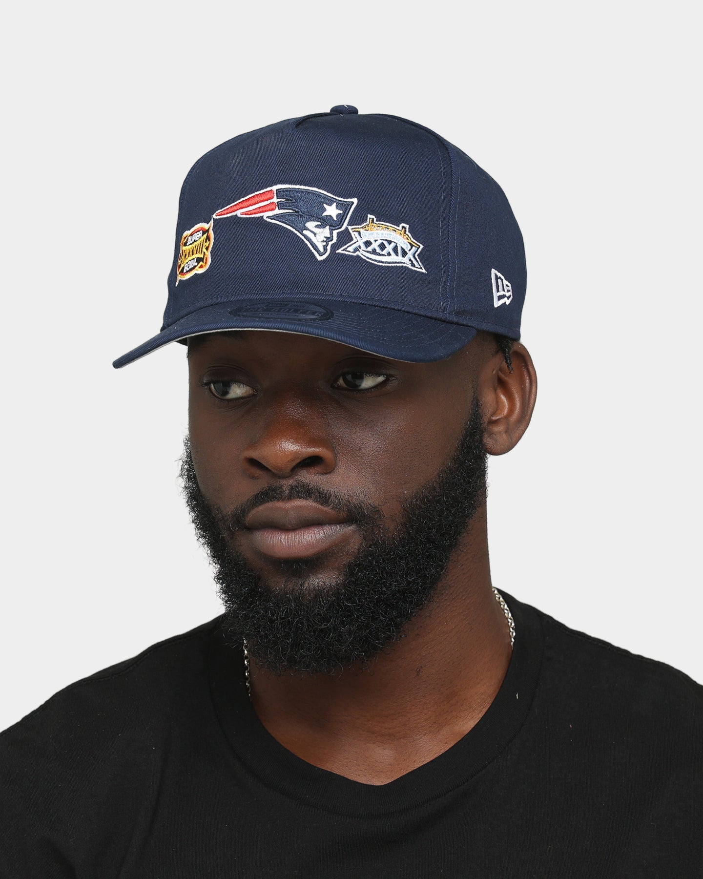 New Era New England Patriots 'Super Bowl Past Champions' Old Golfer Strapback Navy Blue