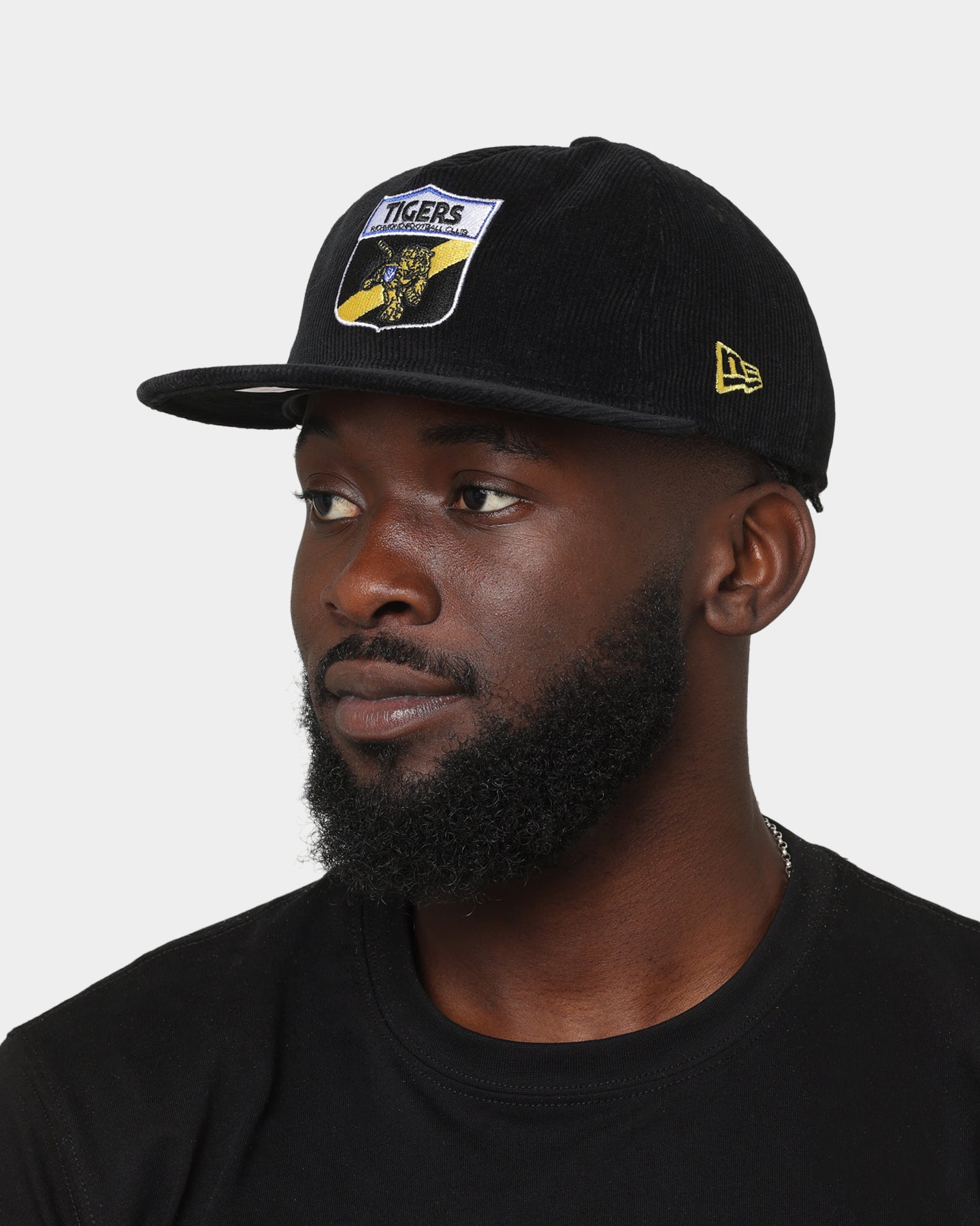 New Era Richmond Tigers 'AFL Opening Bounce' Heritage Corduroy Old Golfer Snapback Black