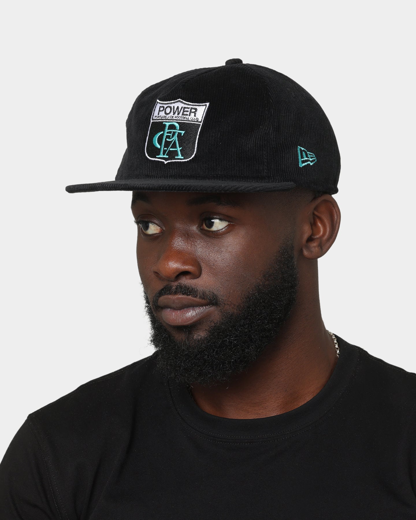 New Era Port Adelaide Power 'AFL Opening Bounce' Heritage Corduroy Old Golfer Snapback Black