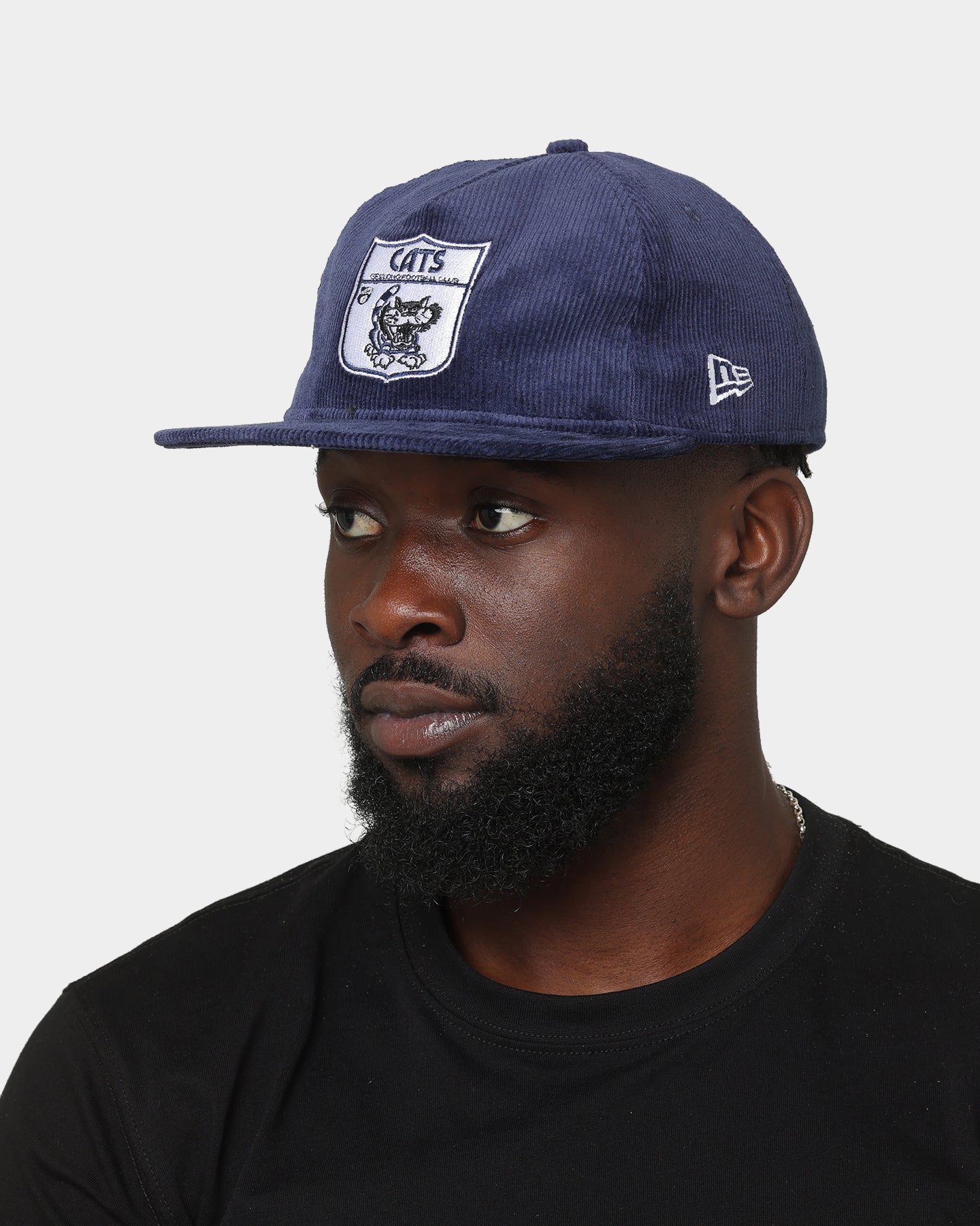New Era Geelong Cats 'AFL Opening Bounce' Heritage Corduroy Old Golfer Snapback Navy