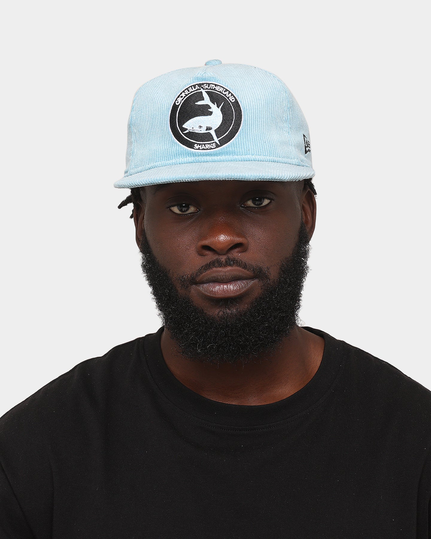 New Era Cronulla-Sutherland Sharks NRL '22 Cord The Golfer Snapback Open Blue