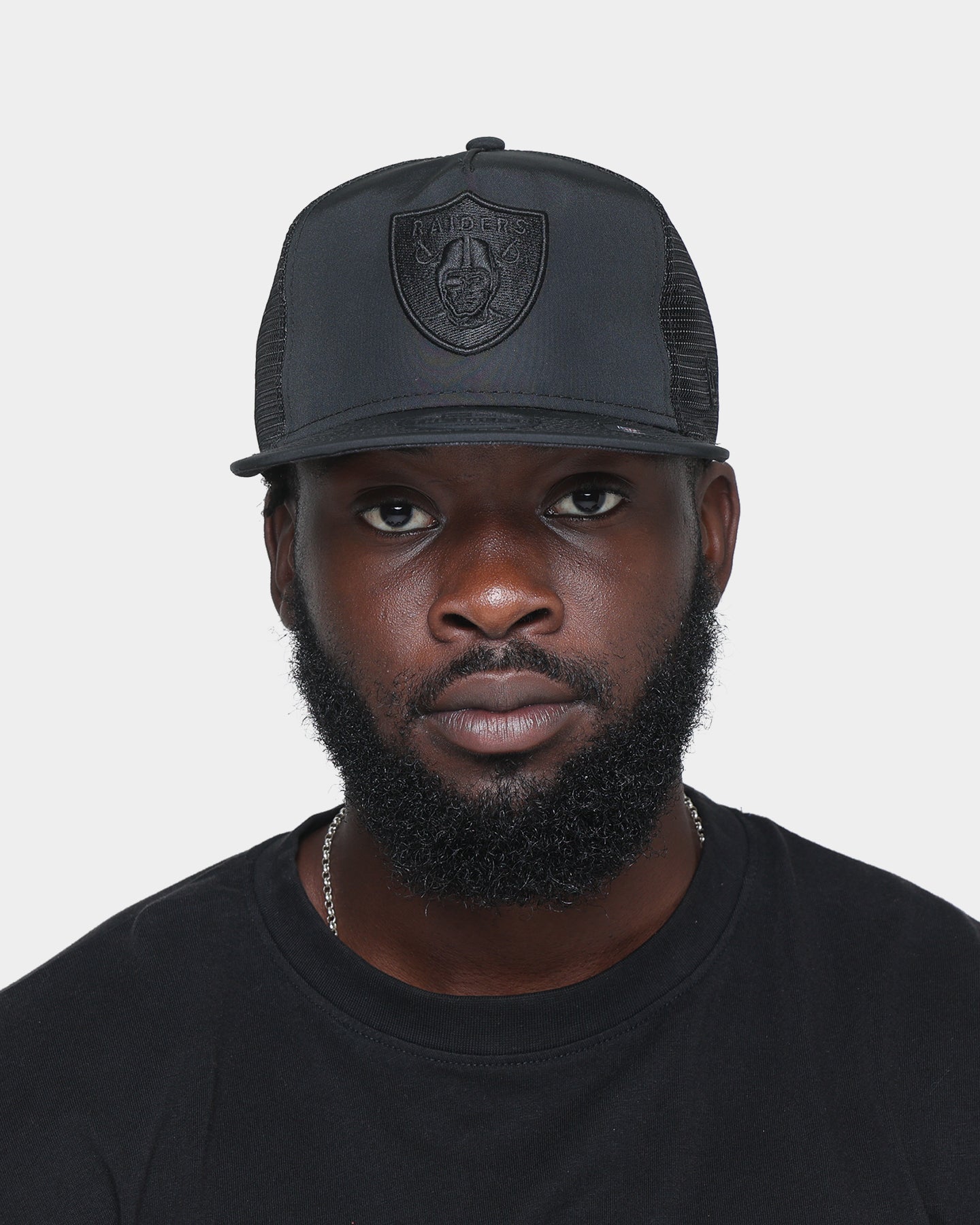 New Era Las Vegas Raiders Trucker Golfer Snapback Black/Black