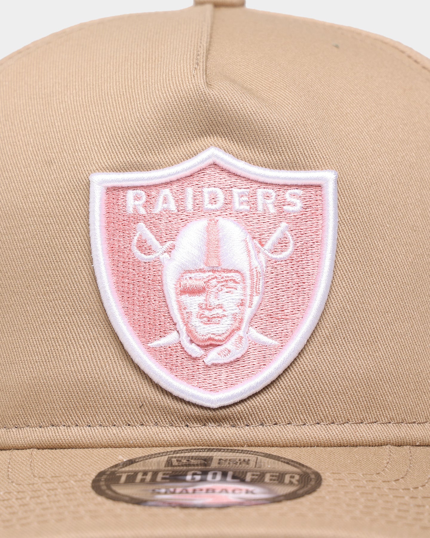 New Era Las Vegas Raiders 'Tumbleweed Sundae' Old Golfer Snapback Khaki/Pink