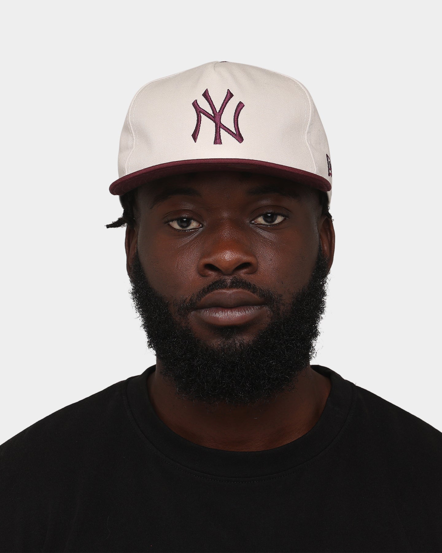 New Era New York Yankees Old Golfer Snapback Stone/Maroon