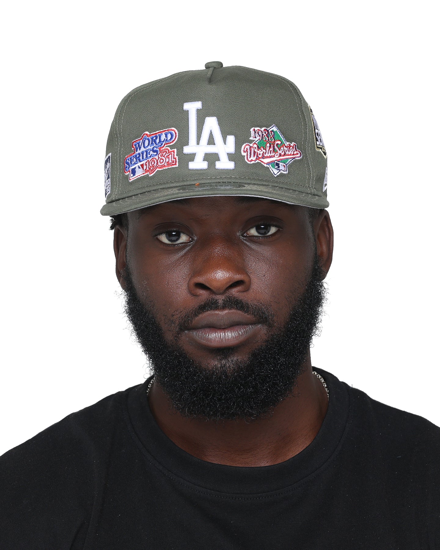 New Era Los Angeles Dodgers 'Olive Multi Logo' Old Golfer Strapback Olive