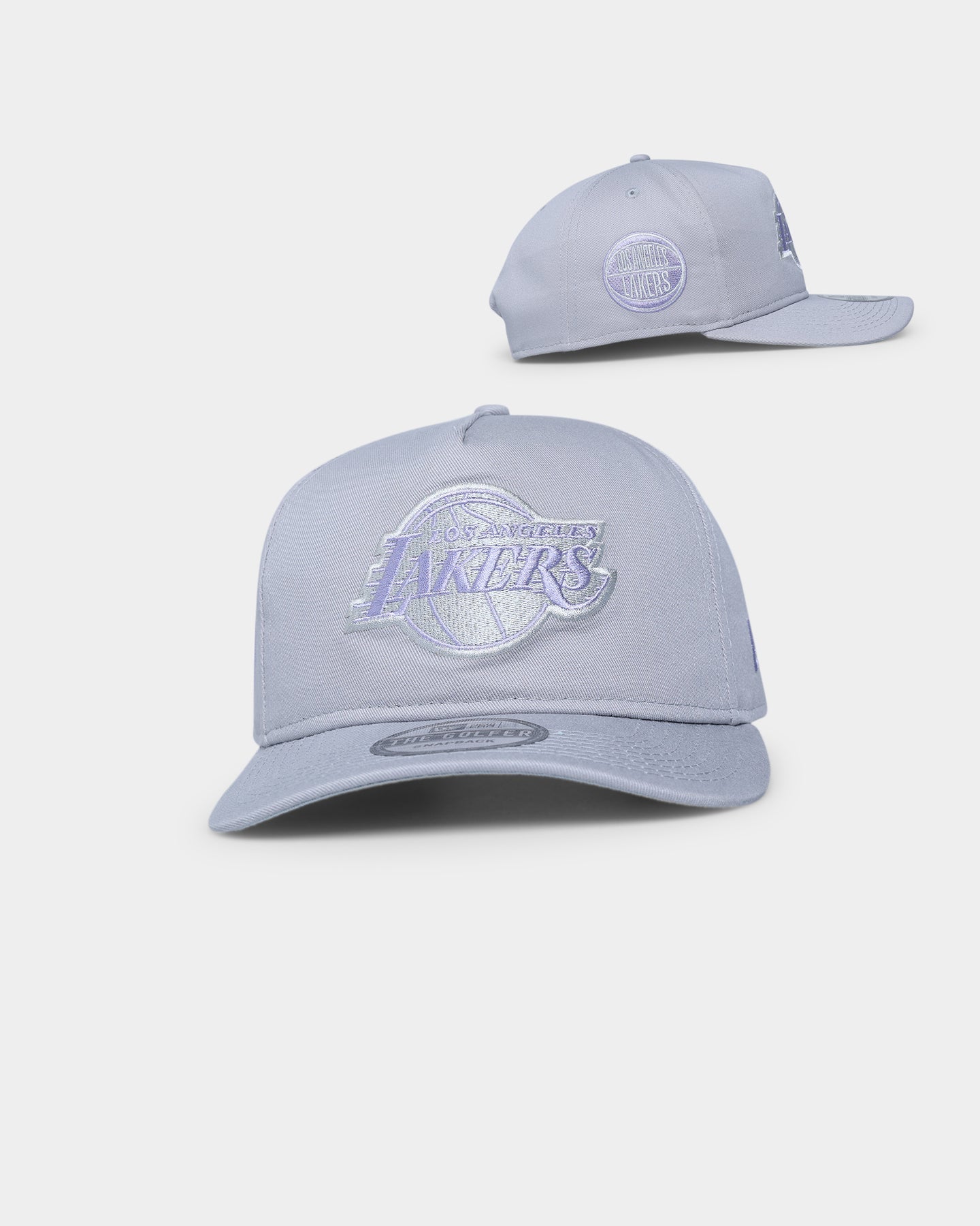 New Era Los Angeles Lakers "Purple Smoke" Old Golfer Snapback Grey Lavender