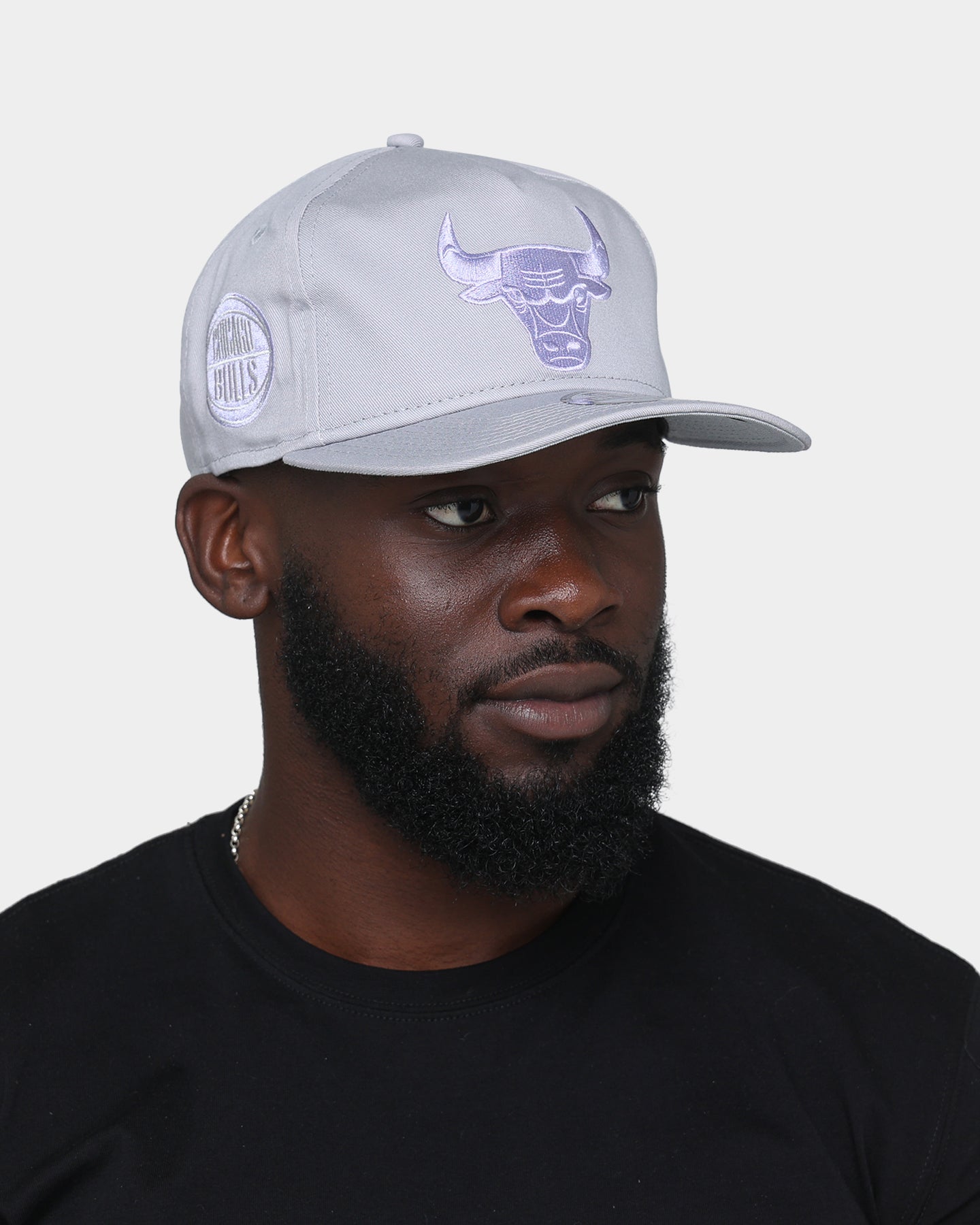 New Era Chicago Bulls "Purple Smoke" Old Golfer Snapback Grey Lavender