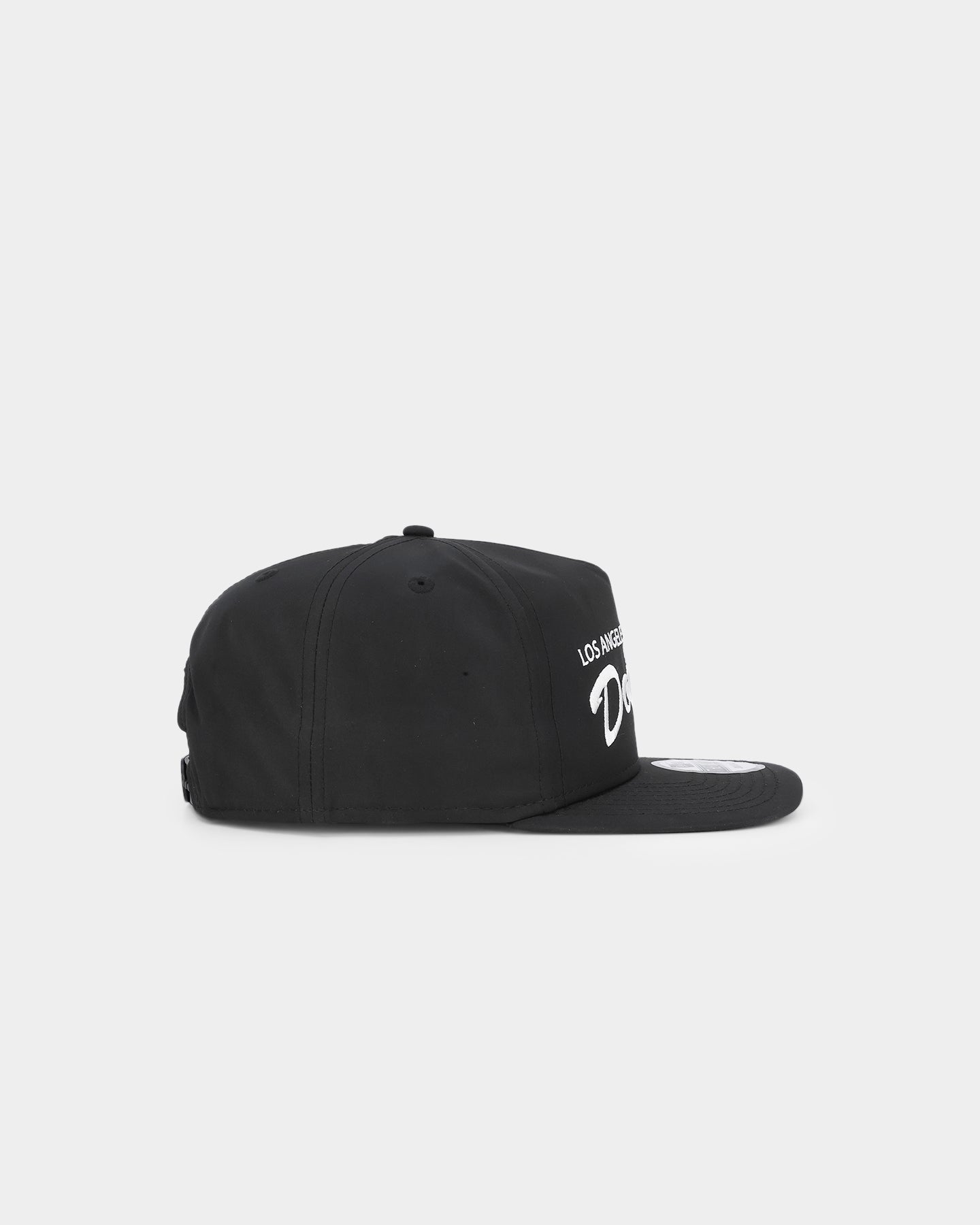 New Era Los Angeles Dodgers 'Black Chrome Script' Prolight Old Golfer Snapback Black