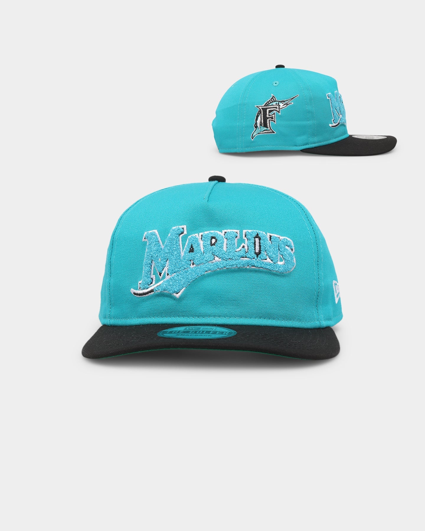 New Era Florida Marlins 'Chenille' Golfer Snapback Teal