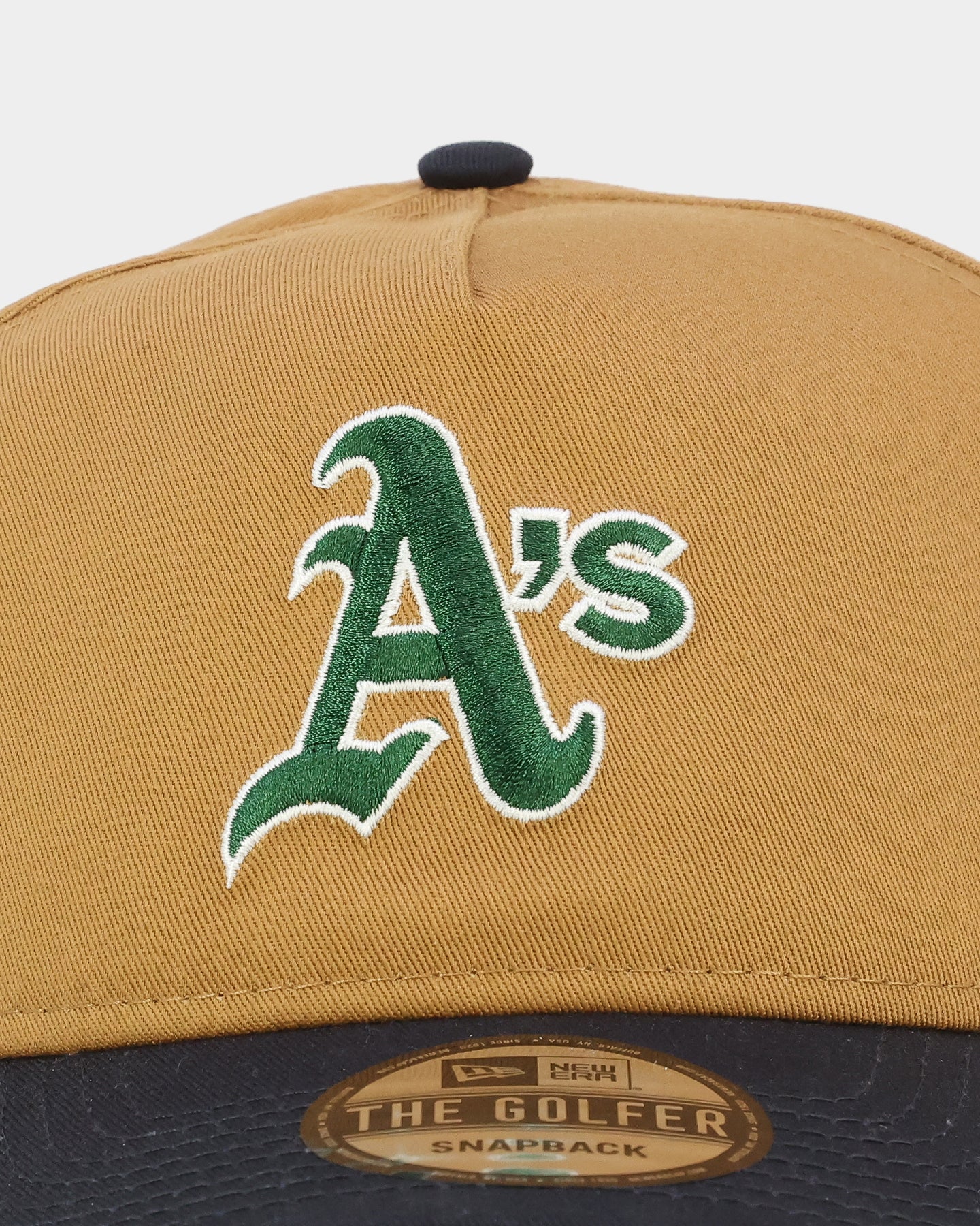 New Era Oakland Athletics 'Midnight Harvest 2-Tone' Old Golfer Snapback Wheat/Navy