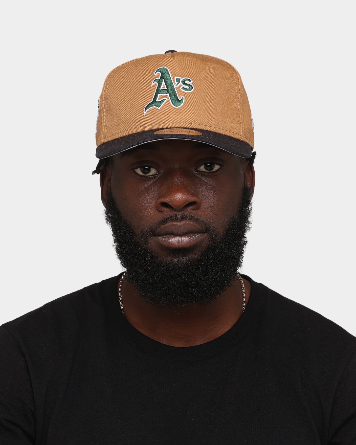 New Era Oakland Athletics 'Midnight Harvest 2-Tone' Old Golfer Snapback Wheat/Navy