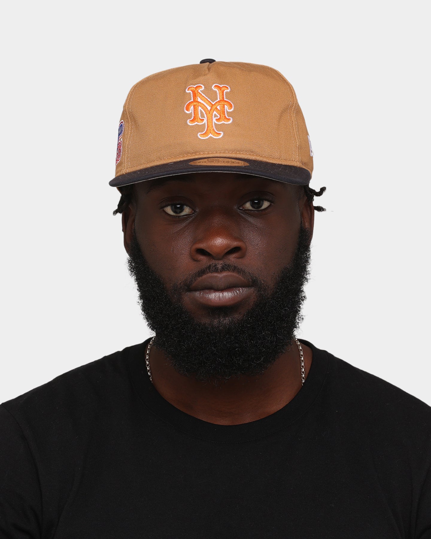 New Era New York Mets 'Midnight Harvest 2-Tone' Old Golfer Snapback Wheat/Navy