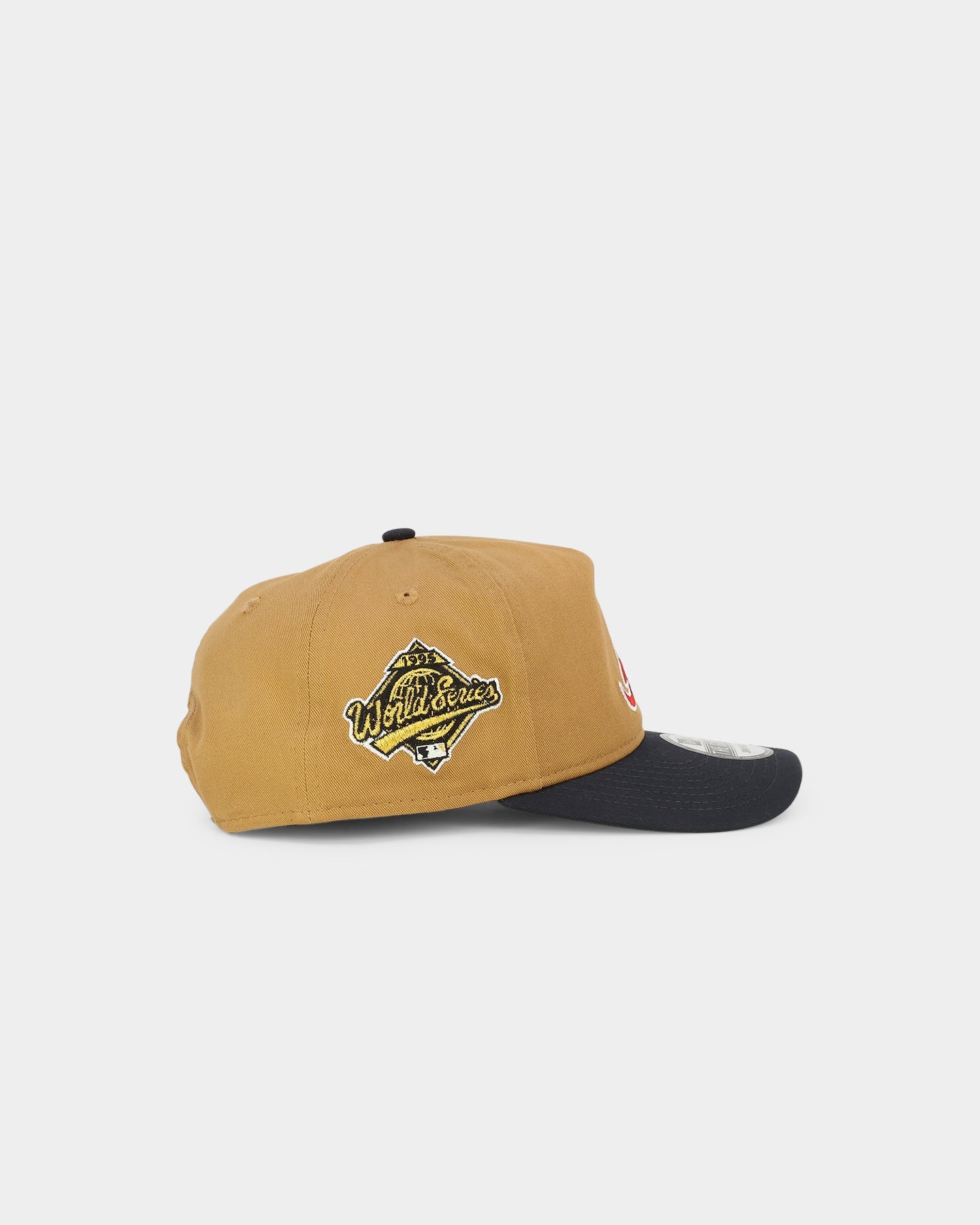 New Era Atlanta Braves 'Midnight Harvest 2-Tone' Old Golfer Snapback Wheat/Navy