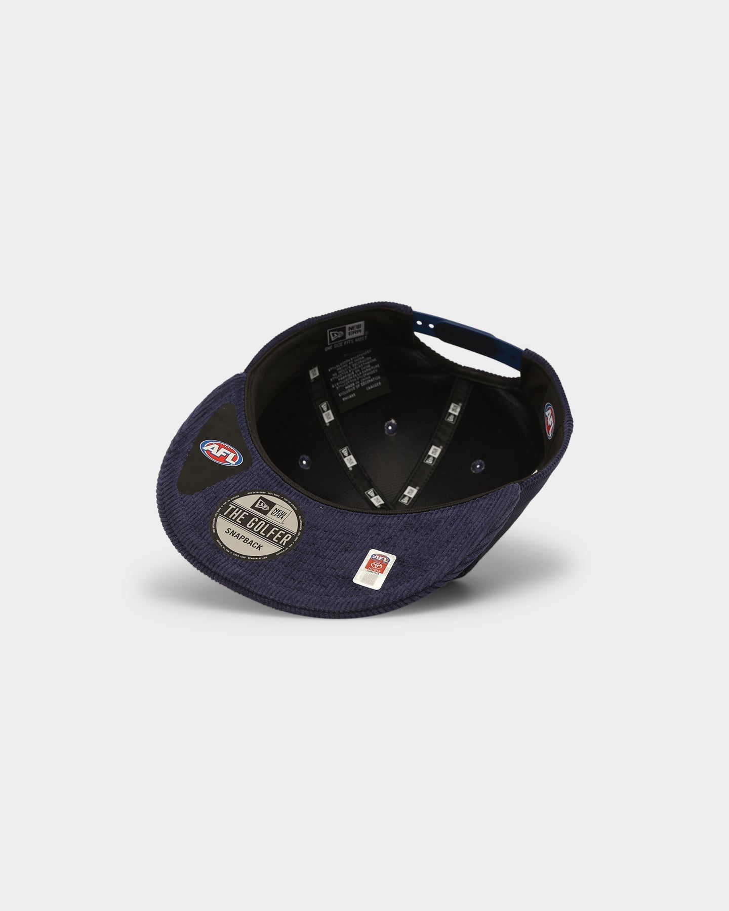 New Era Carlton Blues 'AFL 2023 Team Corduroy' Golfer Snapback Navy