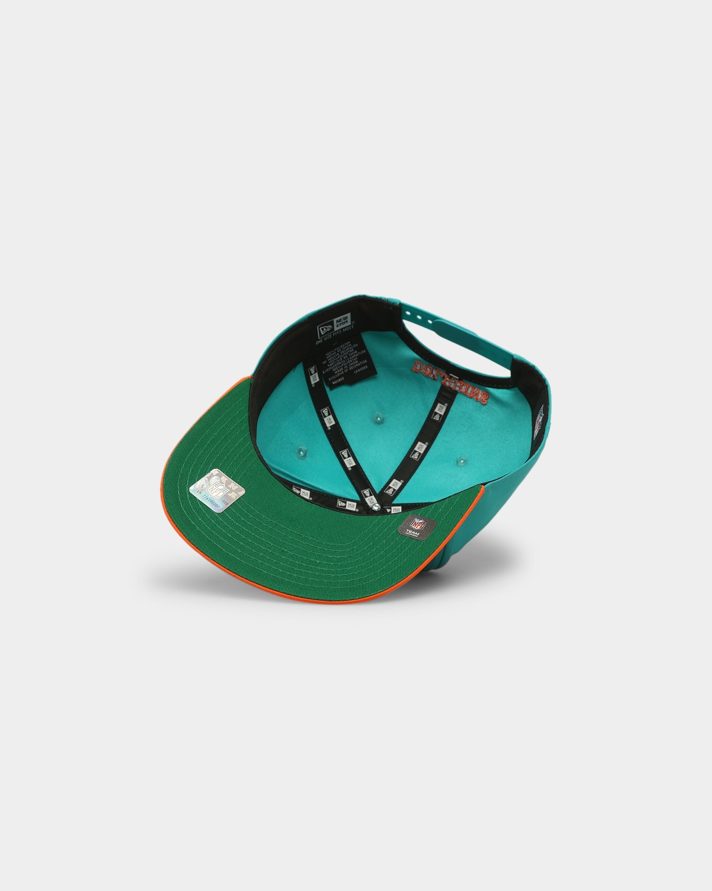 New Era Miami Dolphins 'Retro Block Script' Golfer Snapback Teal