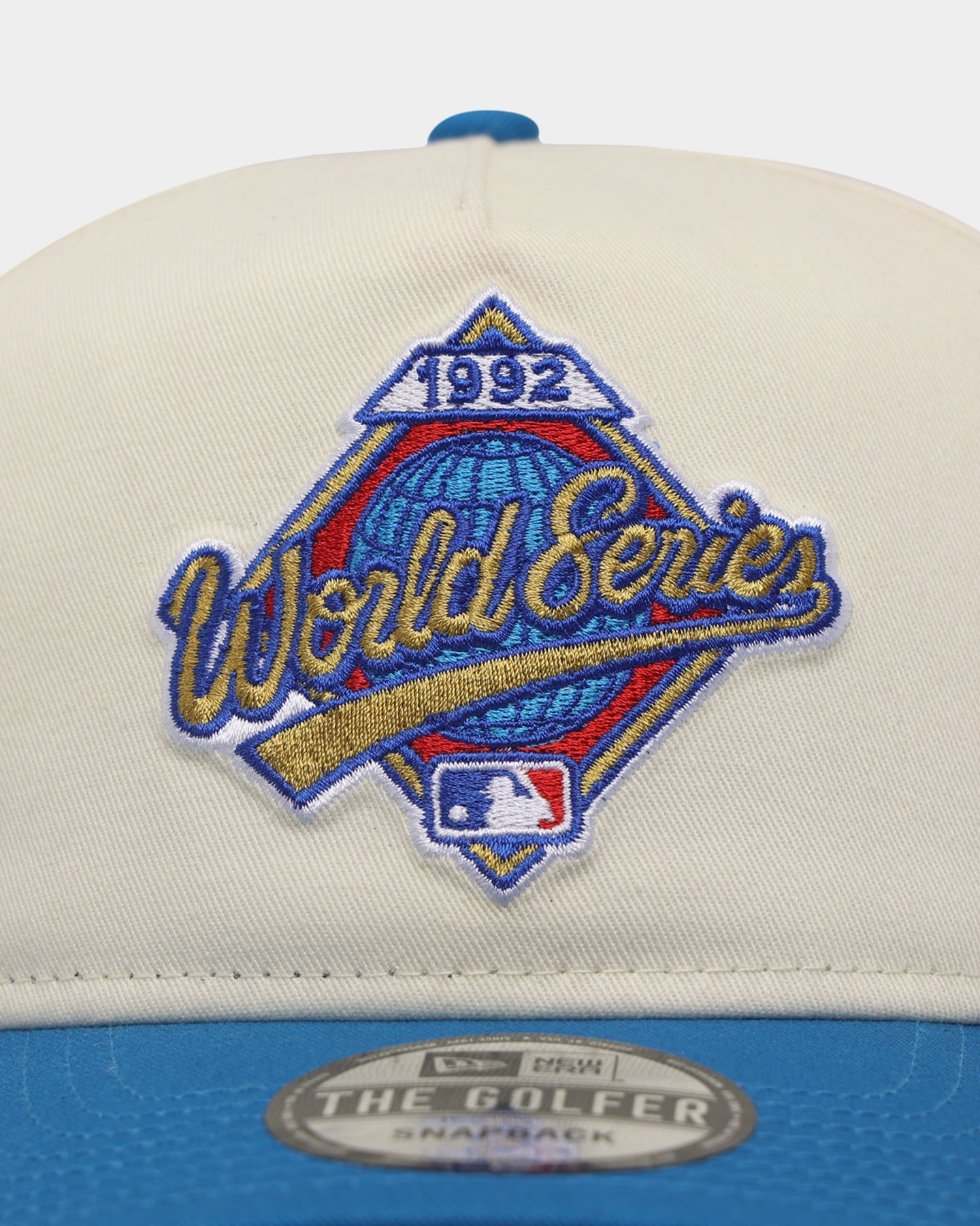 New Era Toronto Blue Jays '1990s World Series Through The Decades' 1992 World Series Golfer Snapback Chrome White