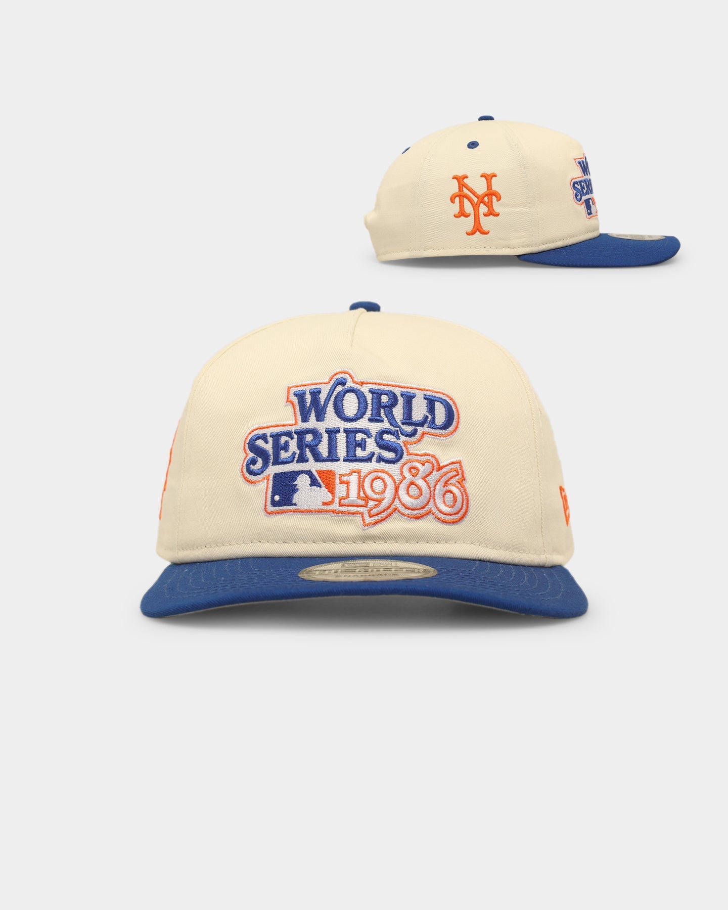 New Era New York Mets '1980s World Series Through The Decades' 1986 World Series Golfer Snapback Chrome White/Original Team Colours