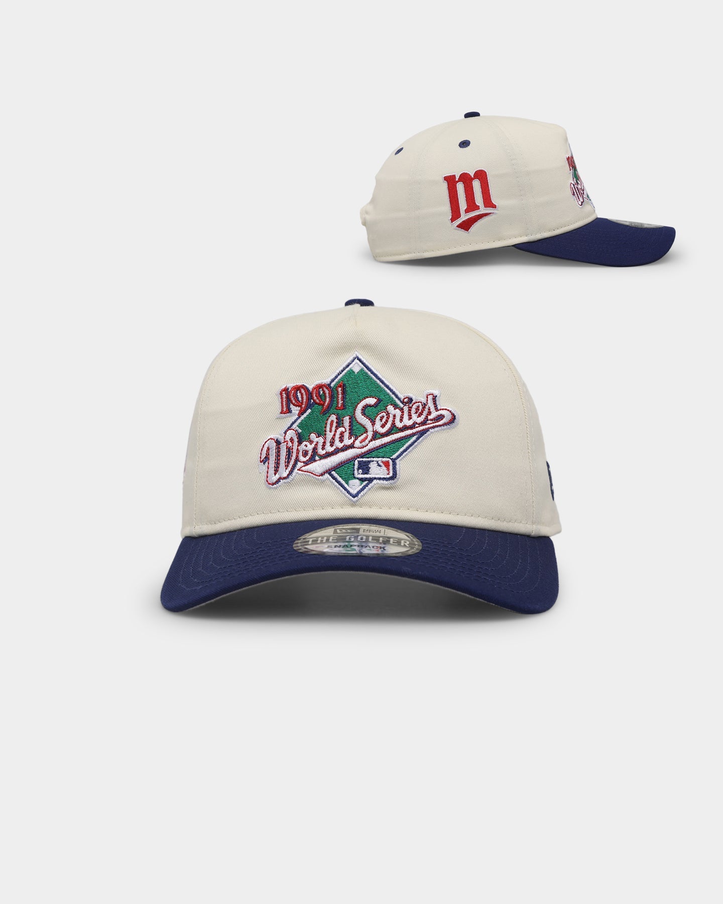 New Era Minnesota Twins '1990s World Series Through The Decades' 1991 World Series Golfer Snapback Chrome White