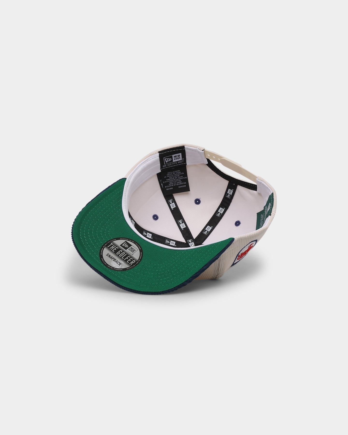 New Era Sydney Roosters 'NRL Retro Script Corduroy' Golfer Snapback Chrome White