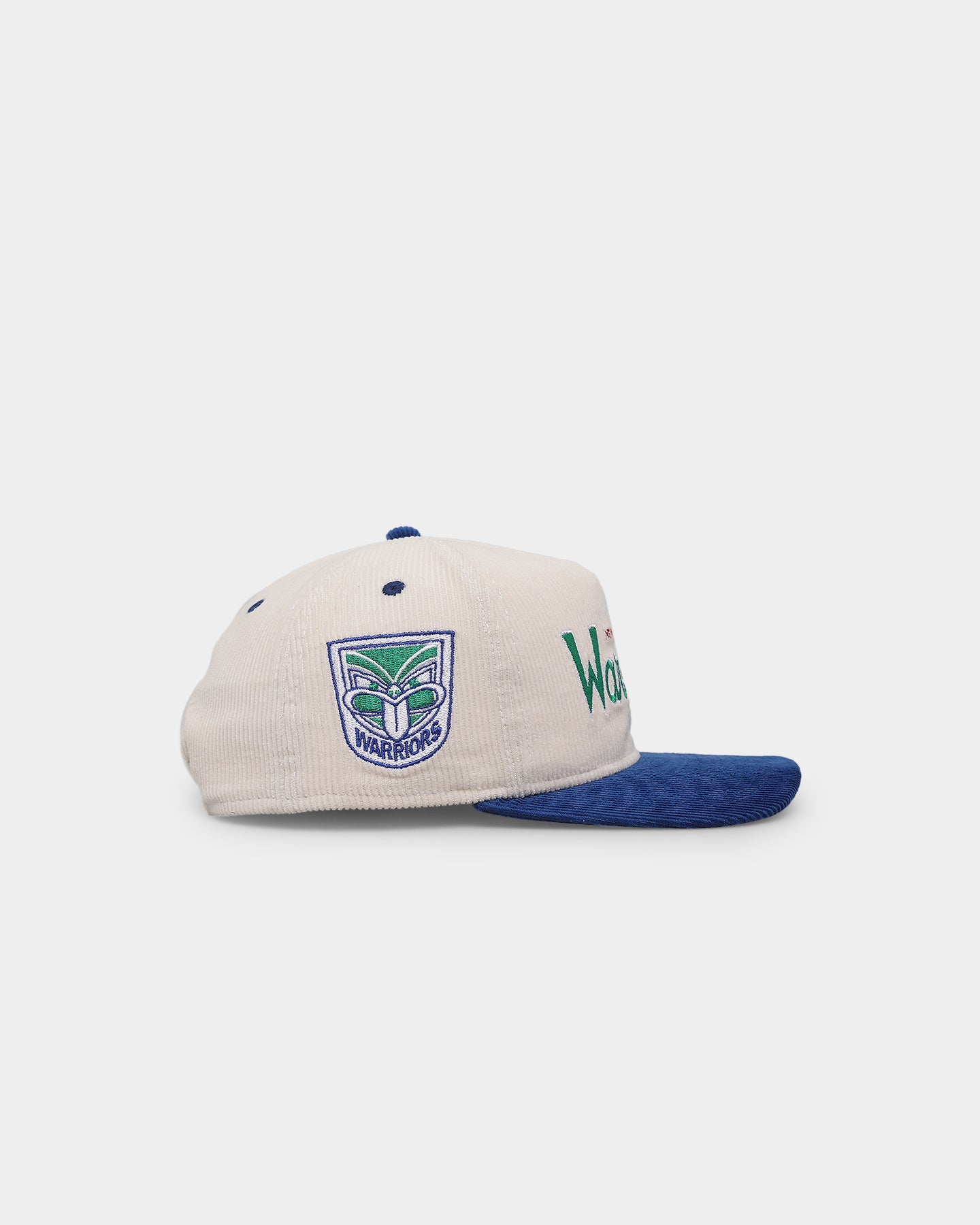 New Era New Zealand Warriors 'NRL Retro Script Corduroy' Golfer Snapback Chrome White
