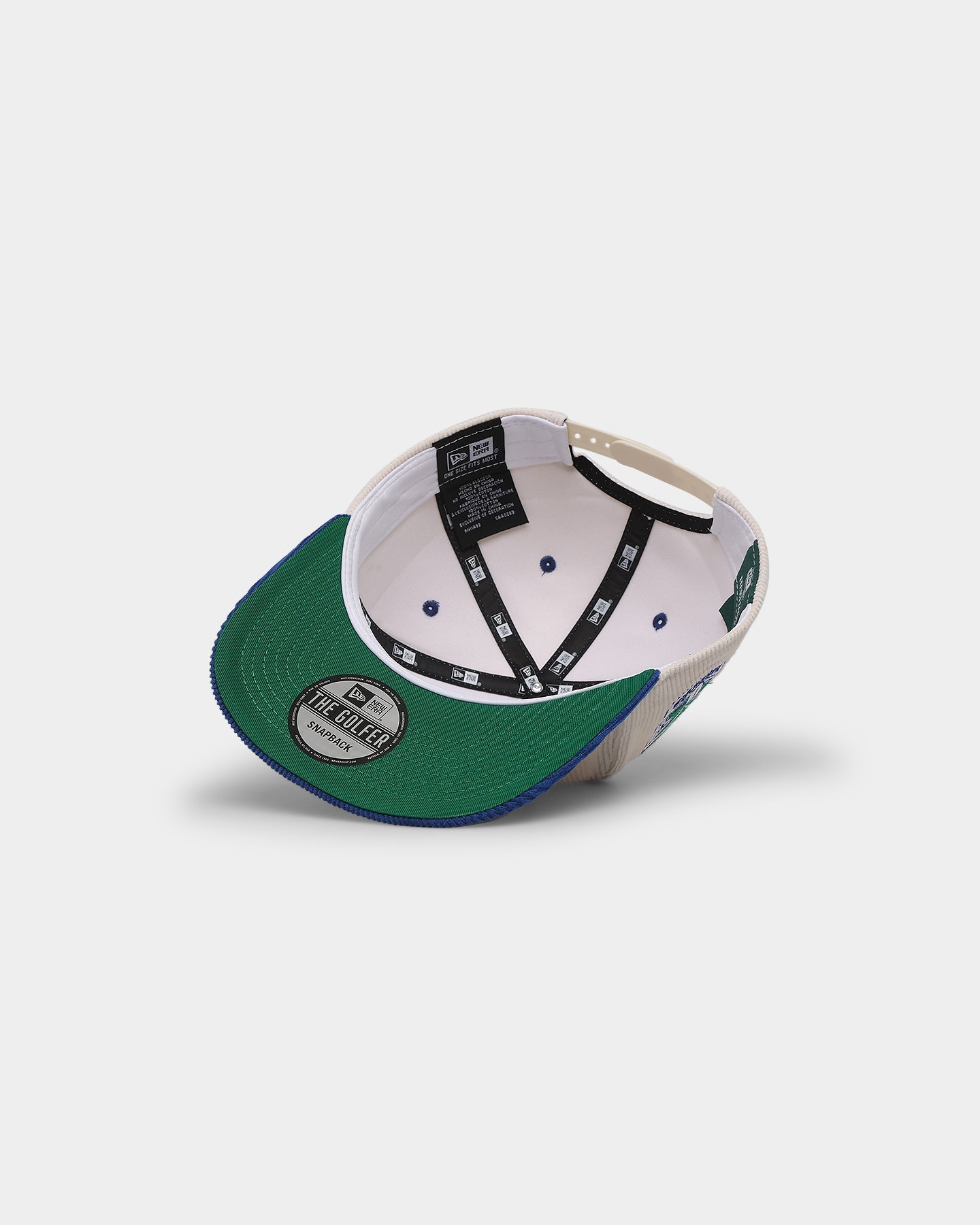 New Era New Zealand Warriors 'NRL Retro Script Corduroy' Golfer Snapback Chrome White