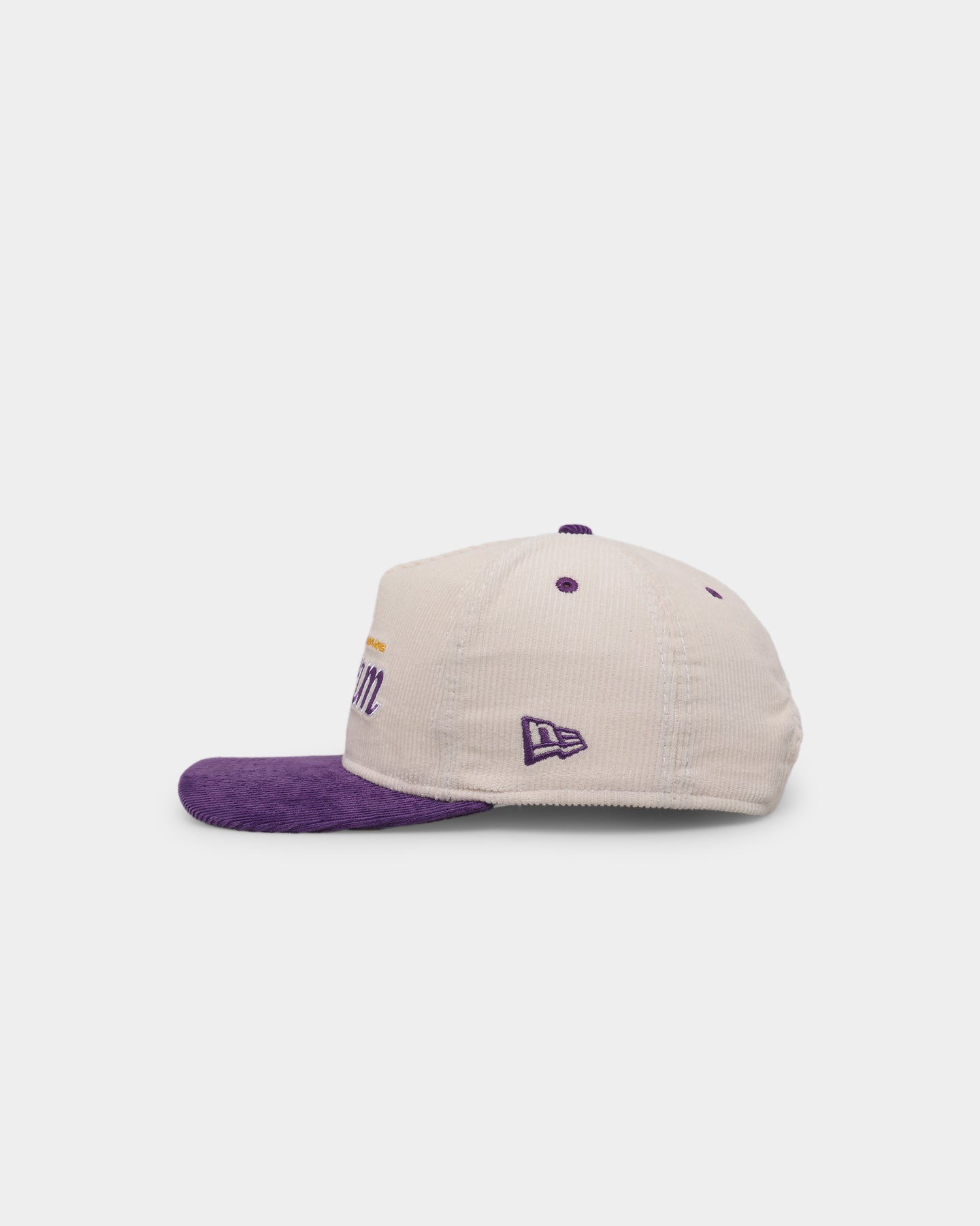 New Era Melbourne Storm 'NRL Retro Script Corduroy' Golfer Snapback Chrome White
