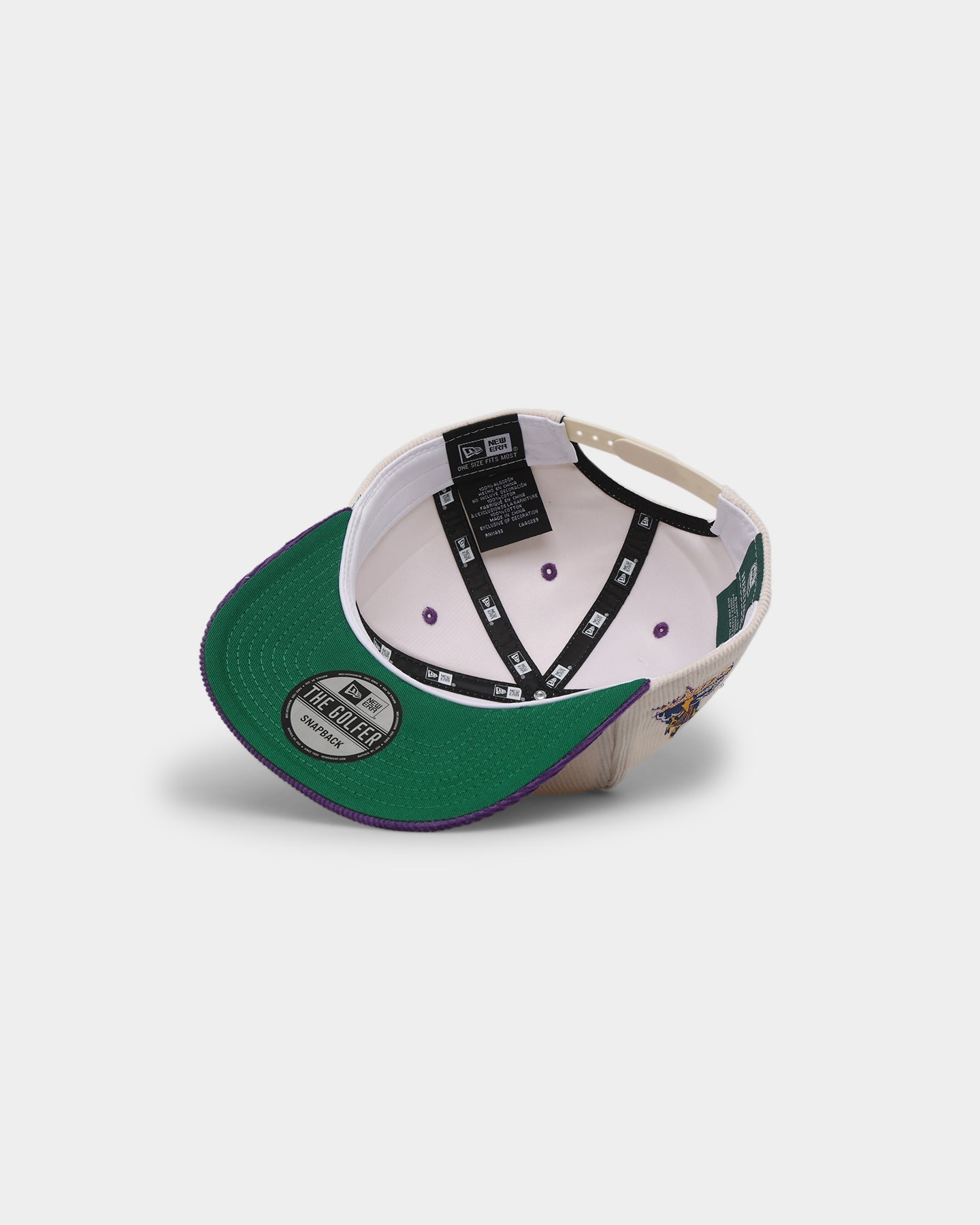 New Era Melbourne Storm 'NRL Retro Script Corduroy' Golfer Snapback Chrome White