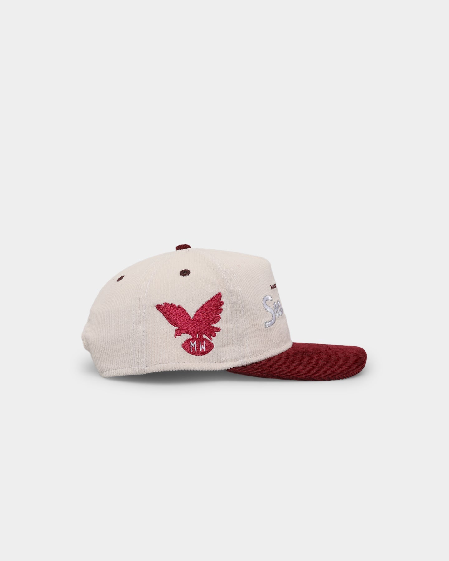 New Era Manly Sea Eagles 'NRL Retro Script Corduroy' Golfer Snapback Chrome White
