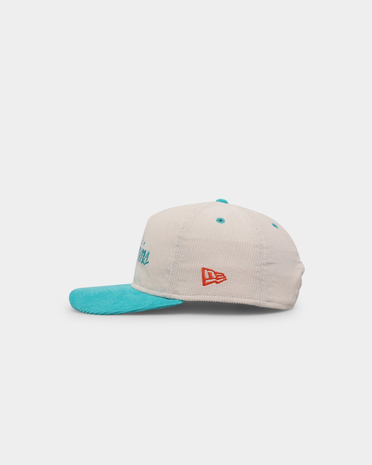 New Era Miami Dolphins 'Chrome Corduroy Throwback Script' Golfer Snapback Chrome White