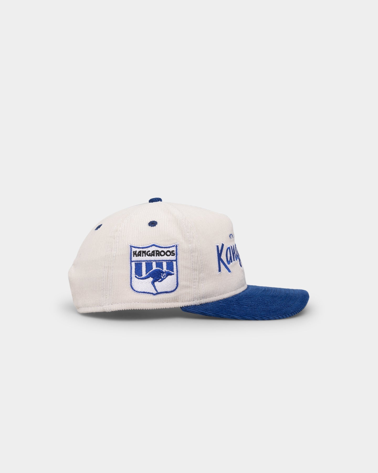 New Era North Melbourne Kangaroos "AFL Cord Script" Golfer Snapback Chrome/OTC