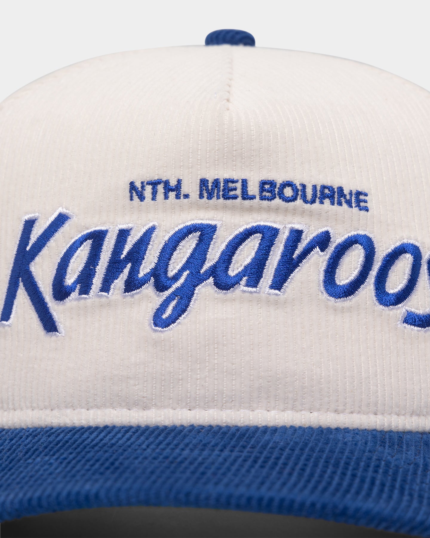 New Era North Melbourne Kangaroos "AFL Cord Script" Golfer Snapback Chrome/OTC