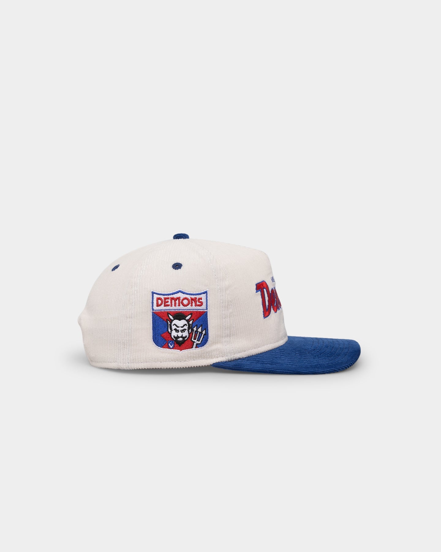 New Era Melbourne Demons "AFL Cord Script" Golfer Snapback Chrome/OTC