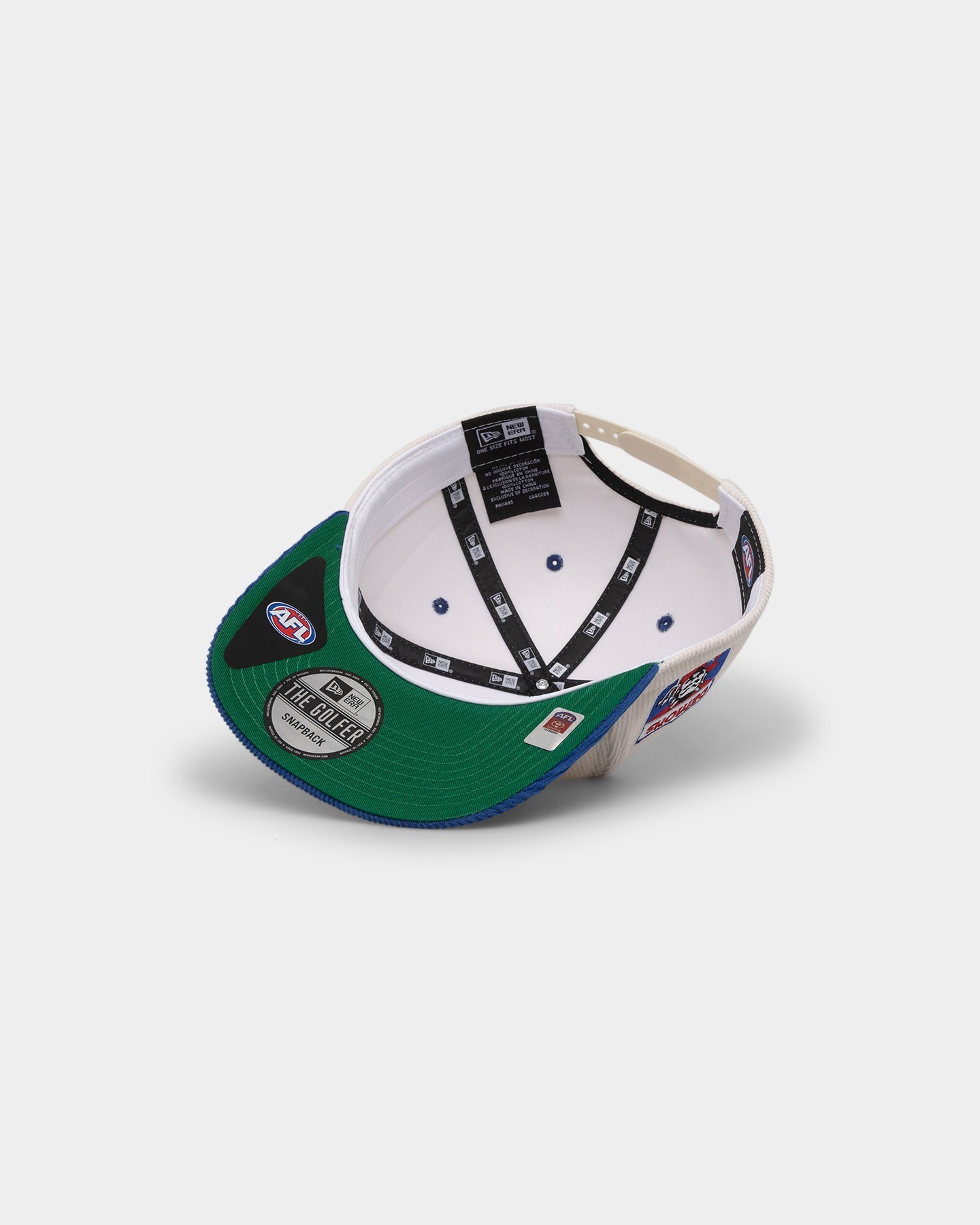 New Era Melbourne Demons "AFL Cord Script" Golfer Snapback Chrome/OTC