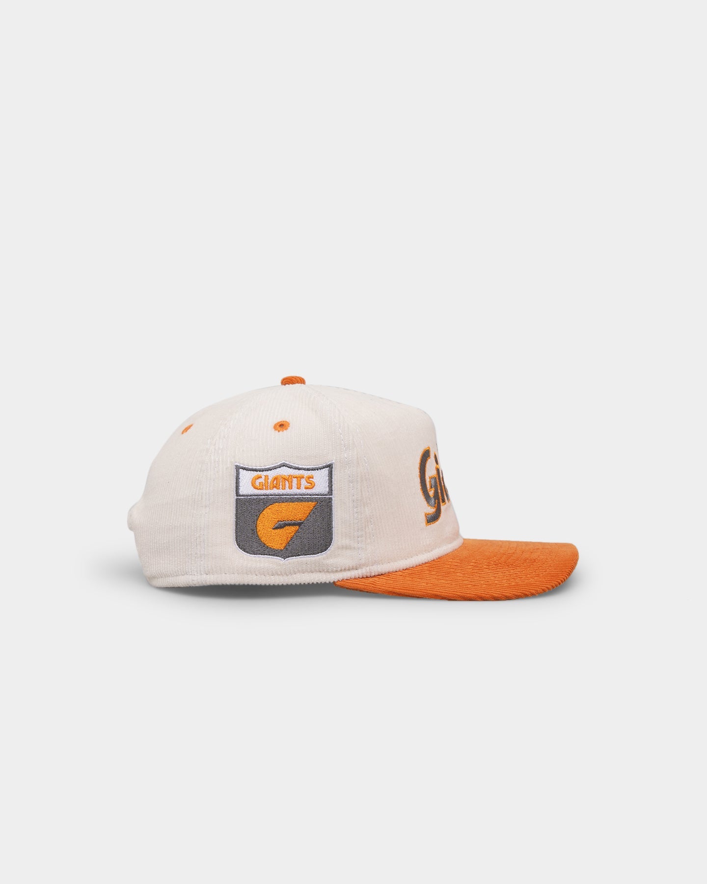 New Era GWS Giants "AFL Cord Script" Golfer Snapback Chrome/OTC