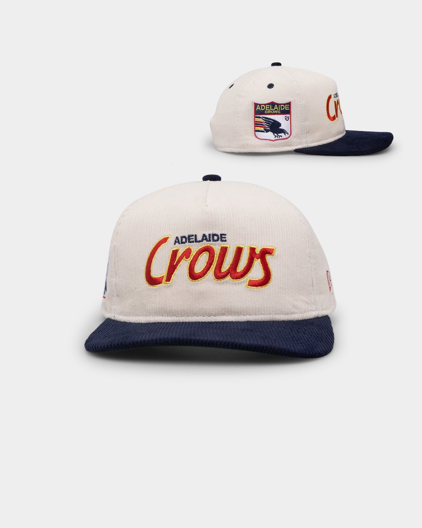 New Era Adelaide Crows "AFL Cord Script" Golfer Snapback Chrome/OTC