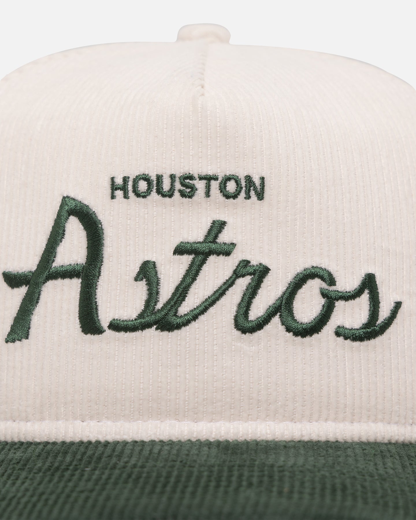New Era Houston Astros 'Currency Corduroy' Golfer Pre-Curved Snapback Chrome White