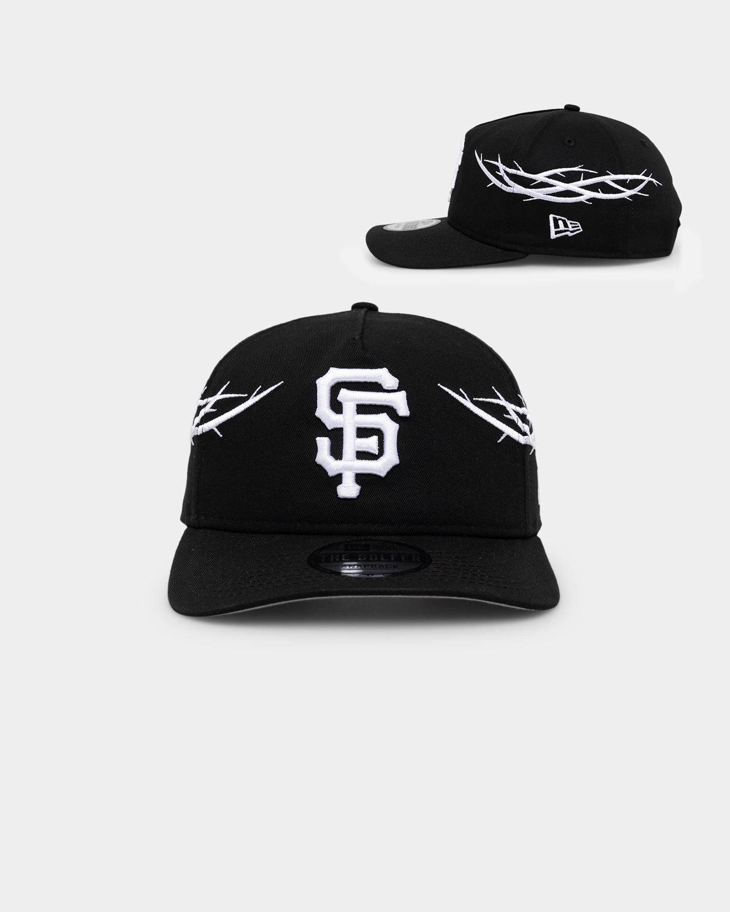 New Era San Francisco Giants 'Twisted Thorns' Golfer Pre-Curved Snapback Black