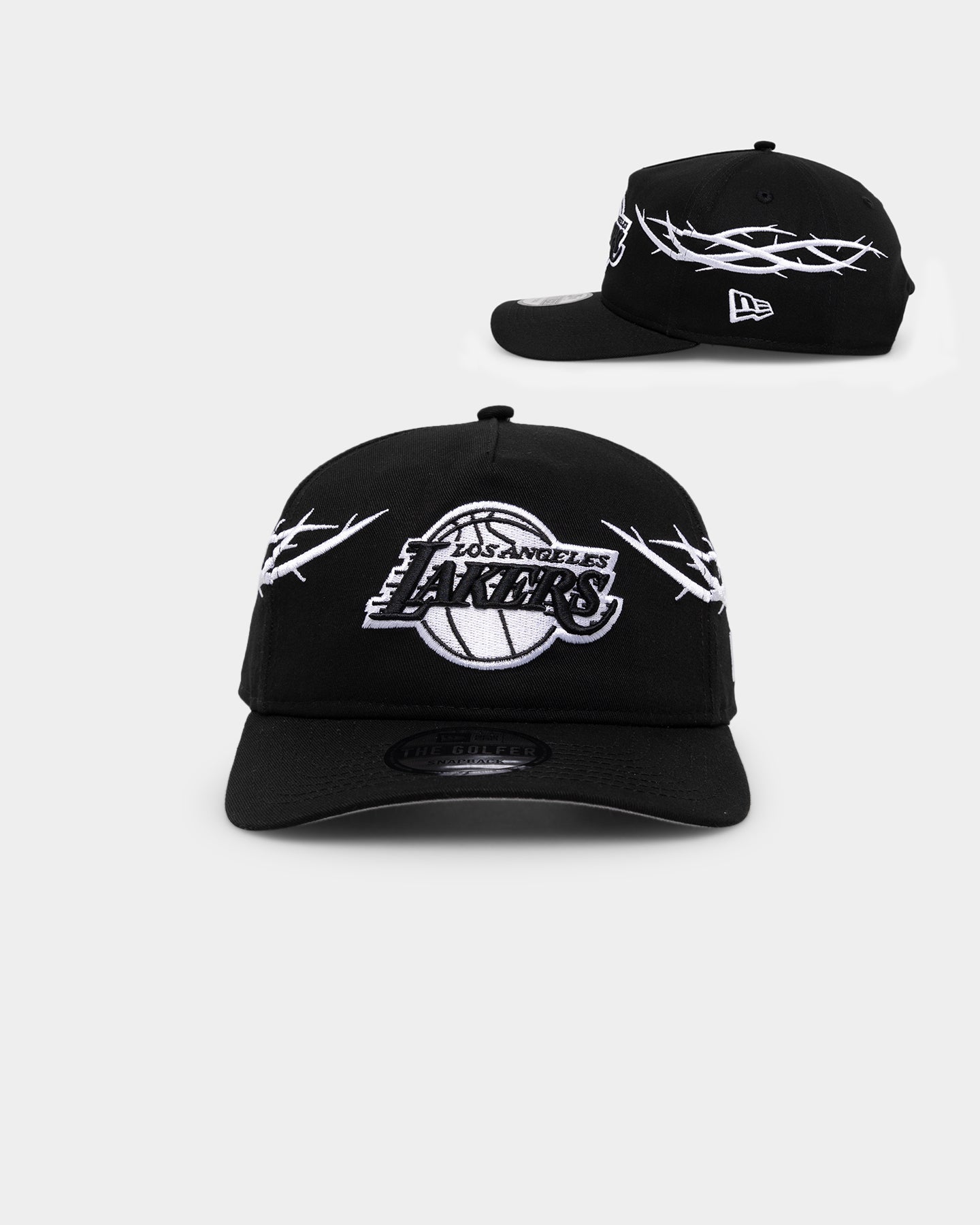 New Era Los Angeles Lakers 'Twisted Thorns' Golfer Pre-Curved Snapback Black