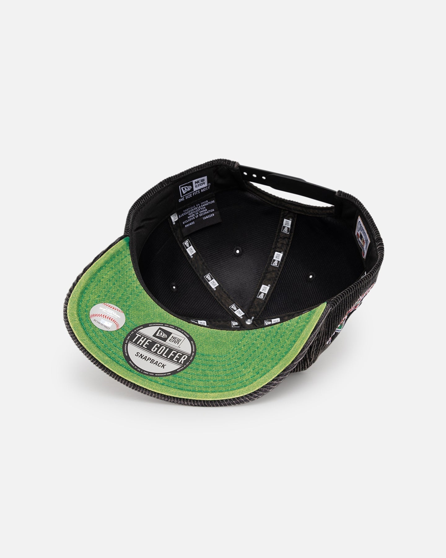 New Era San Francisco Giants 'Washed Corduroy Golfer' Pre-Curved Golfer Snapback Washed Black