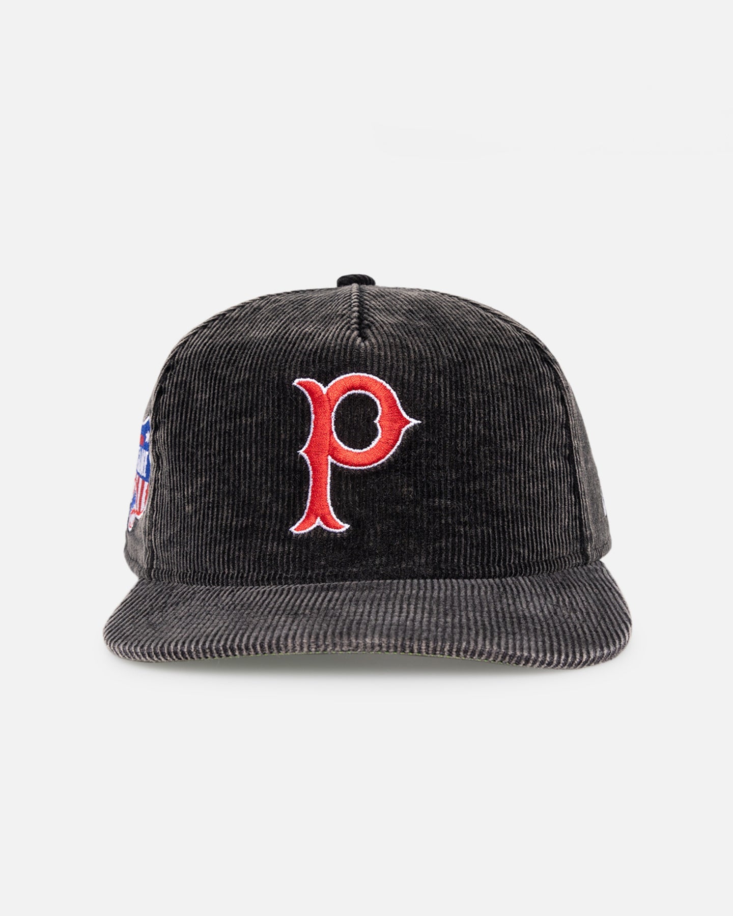 New Era Pittsburgh Pirates 'Washed Corduroy Golfer' Pre-Curved Golfer Snapback Washed Black