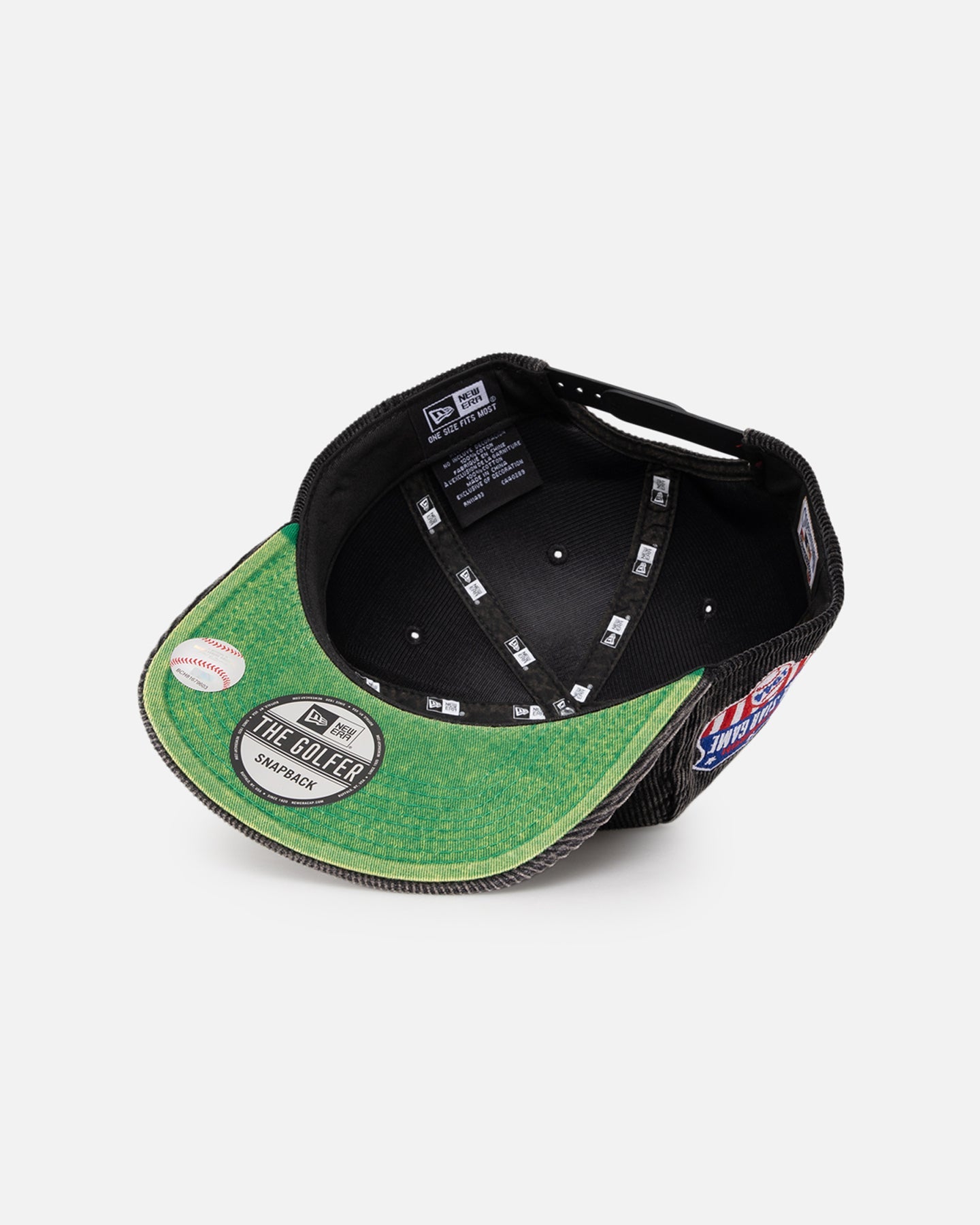 New Era Pittsburgh Pirates 'Washed Corduroy Golfer' Pre-Curved Golfer Snapback Washed Black